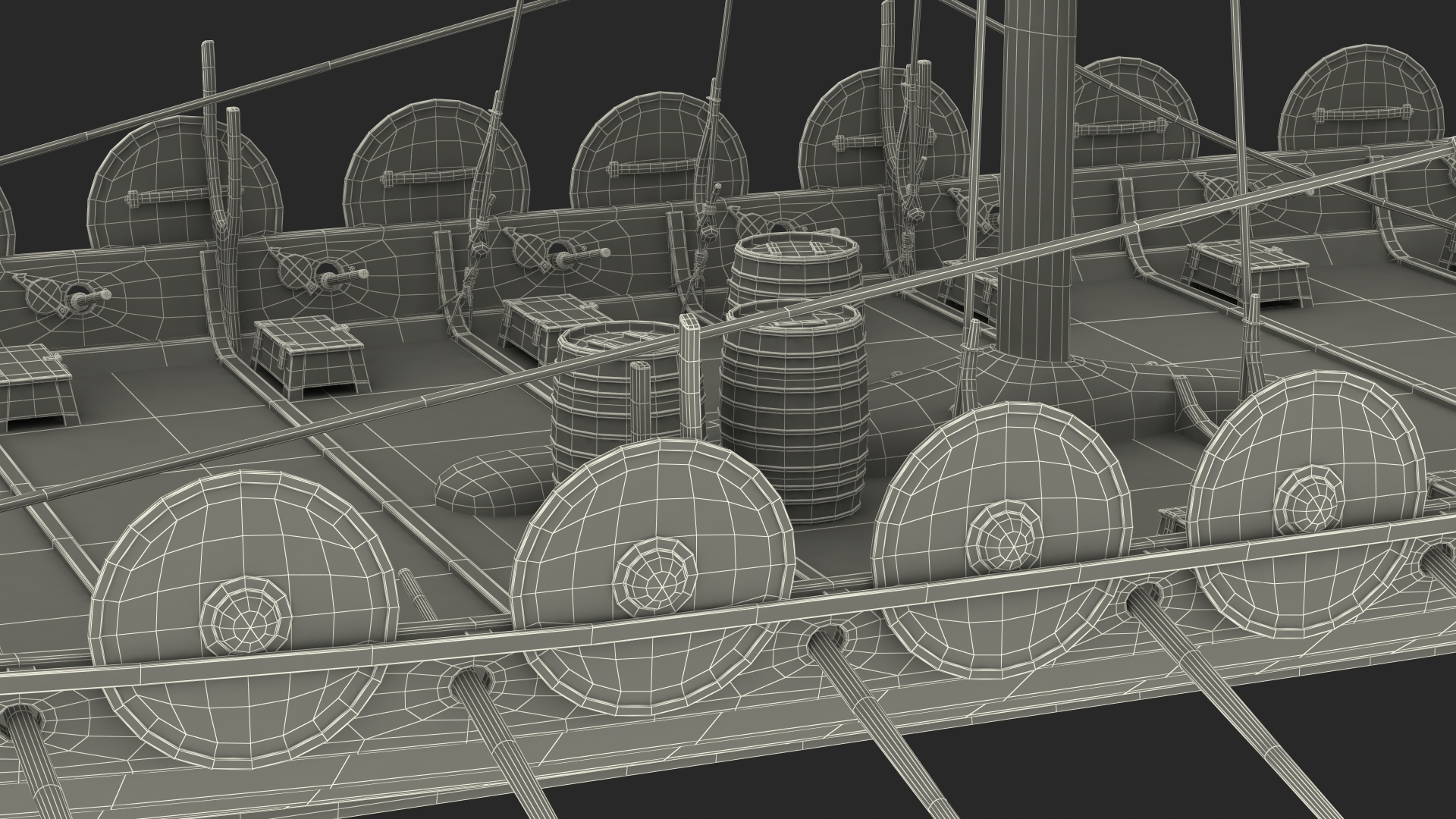 3D Viking Drakkar Rigged