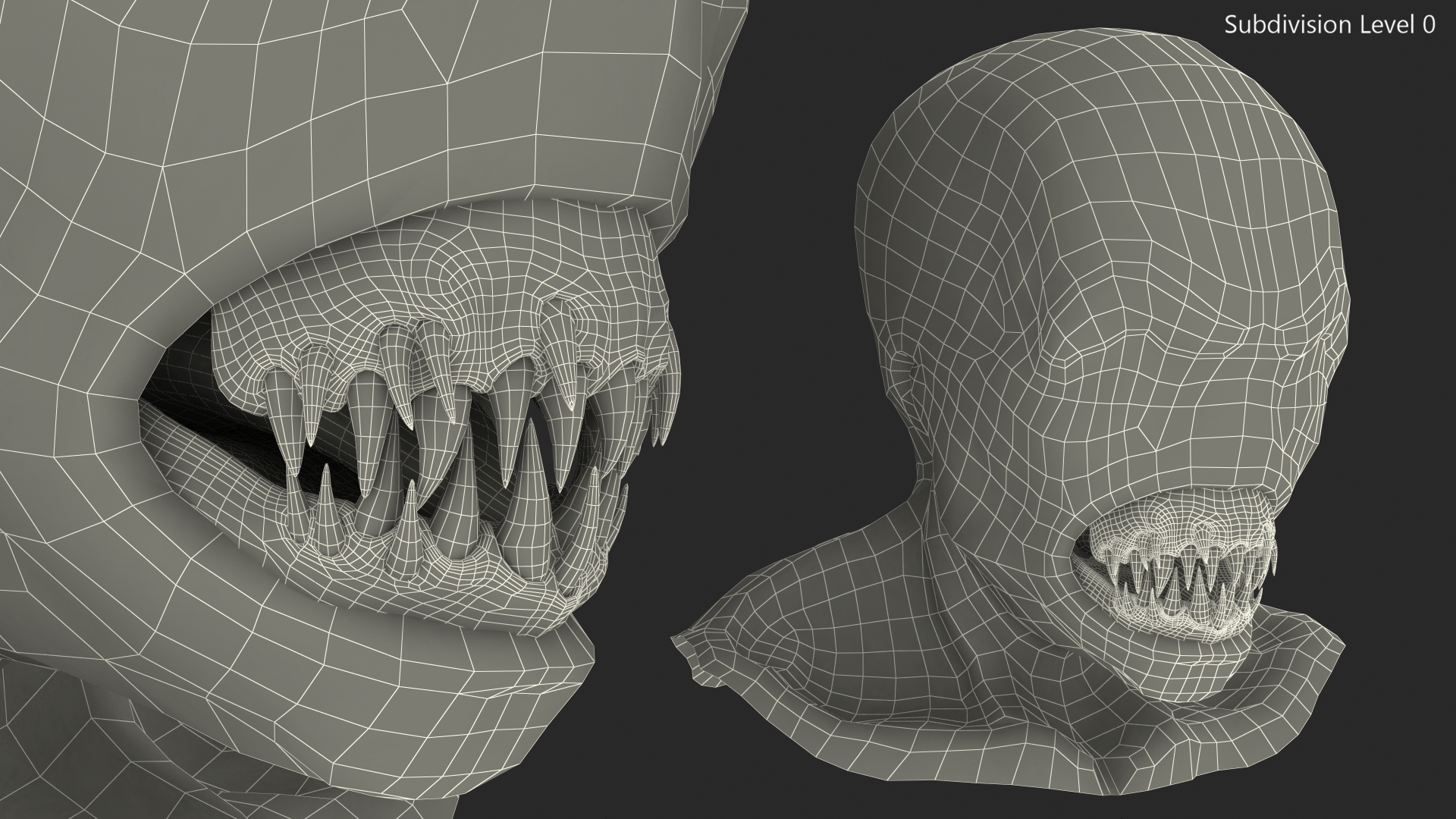 Scary Creature Head 3D model