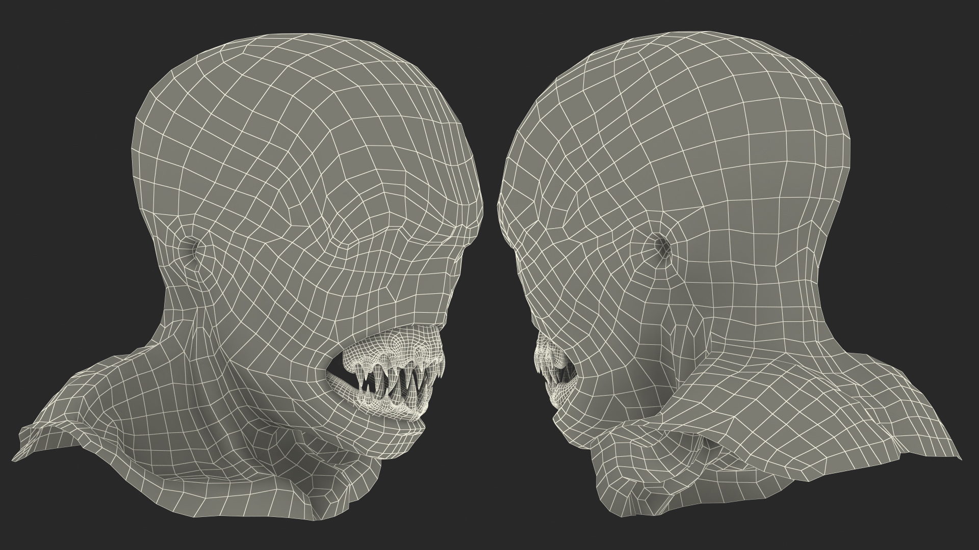 Scary Creature Head 3D model