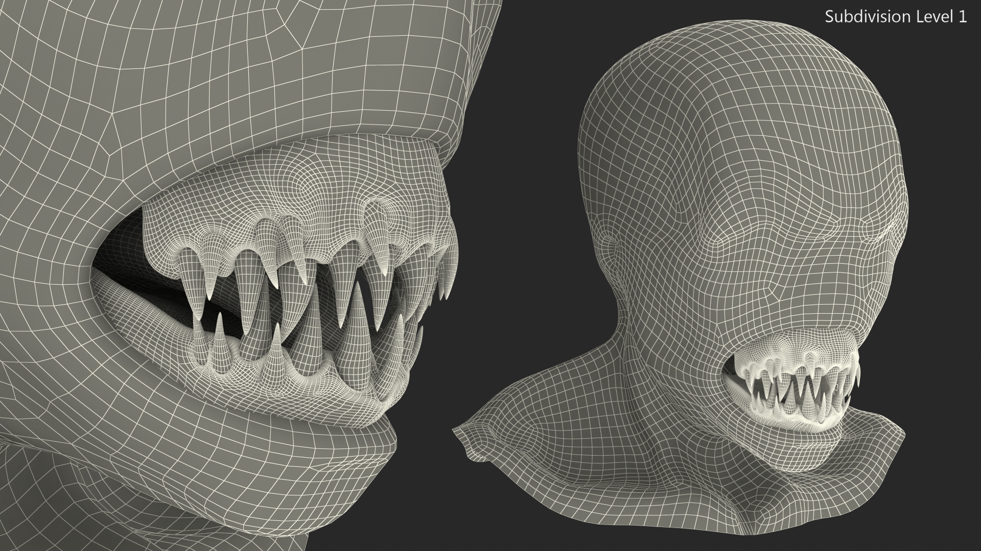Scary Creature Head 3D model