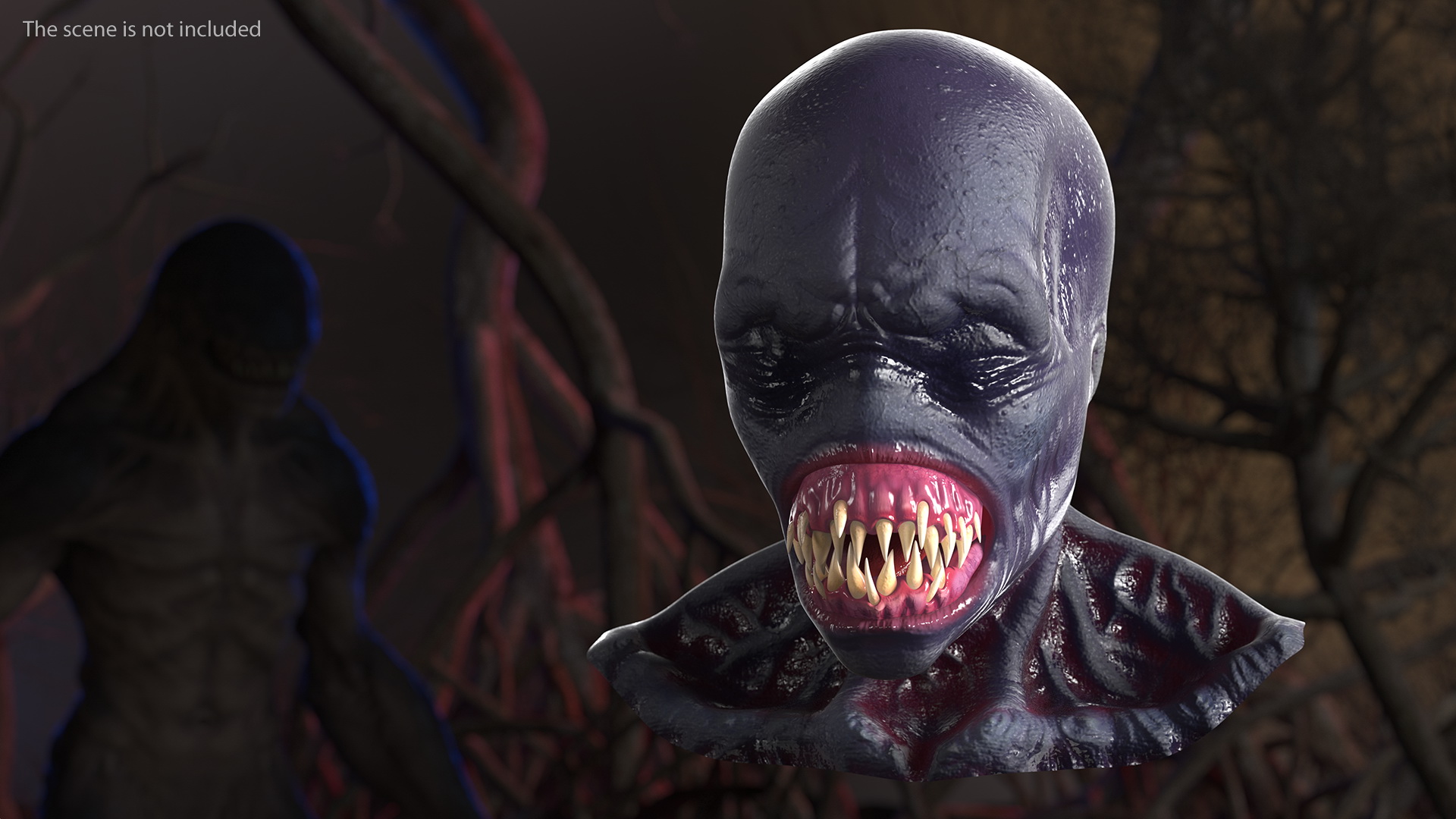 Scary Creature Head 3D model