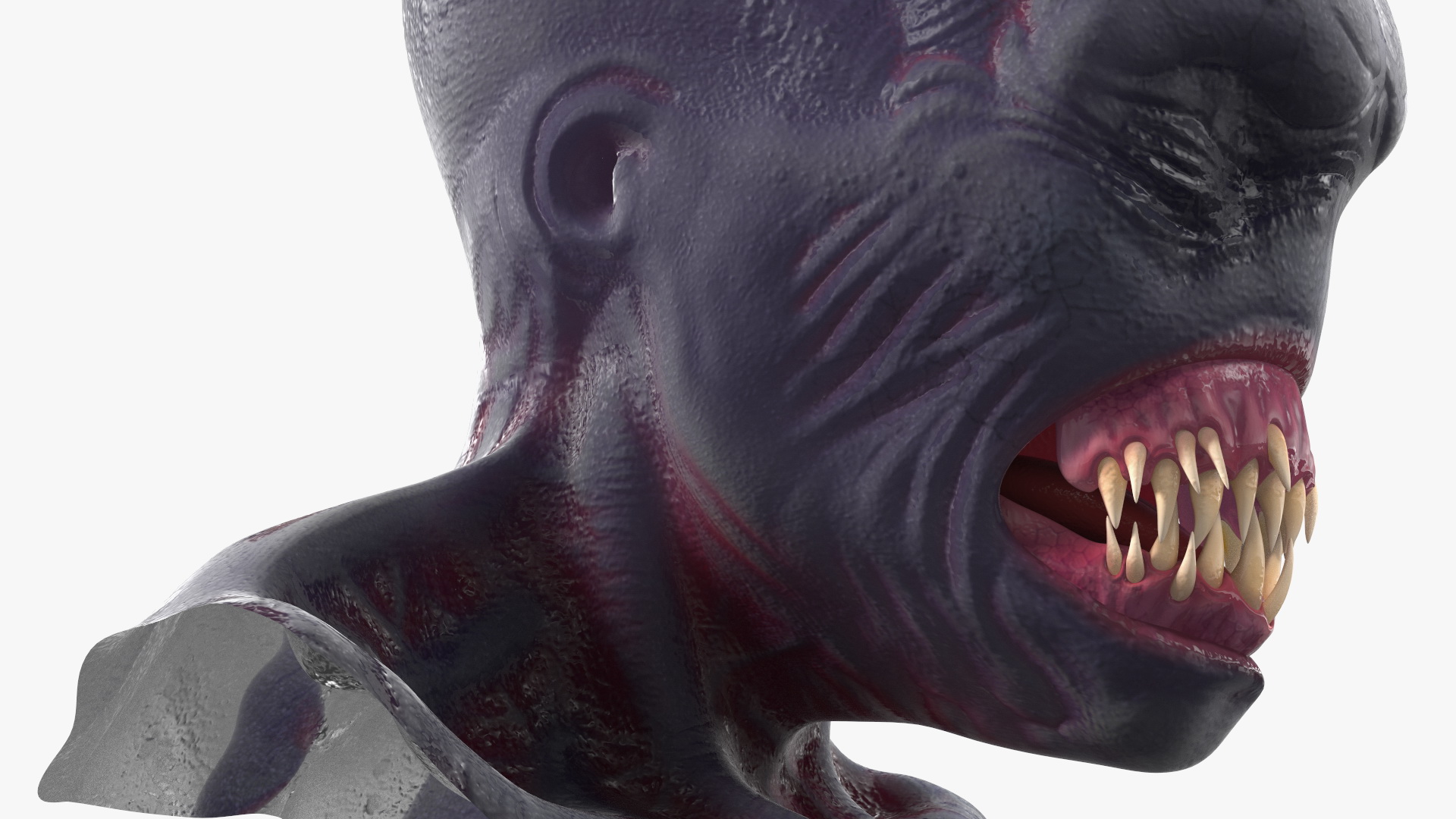 Scary Creature Head 3D model