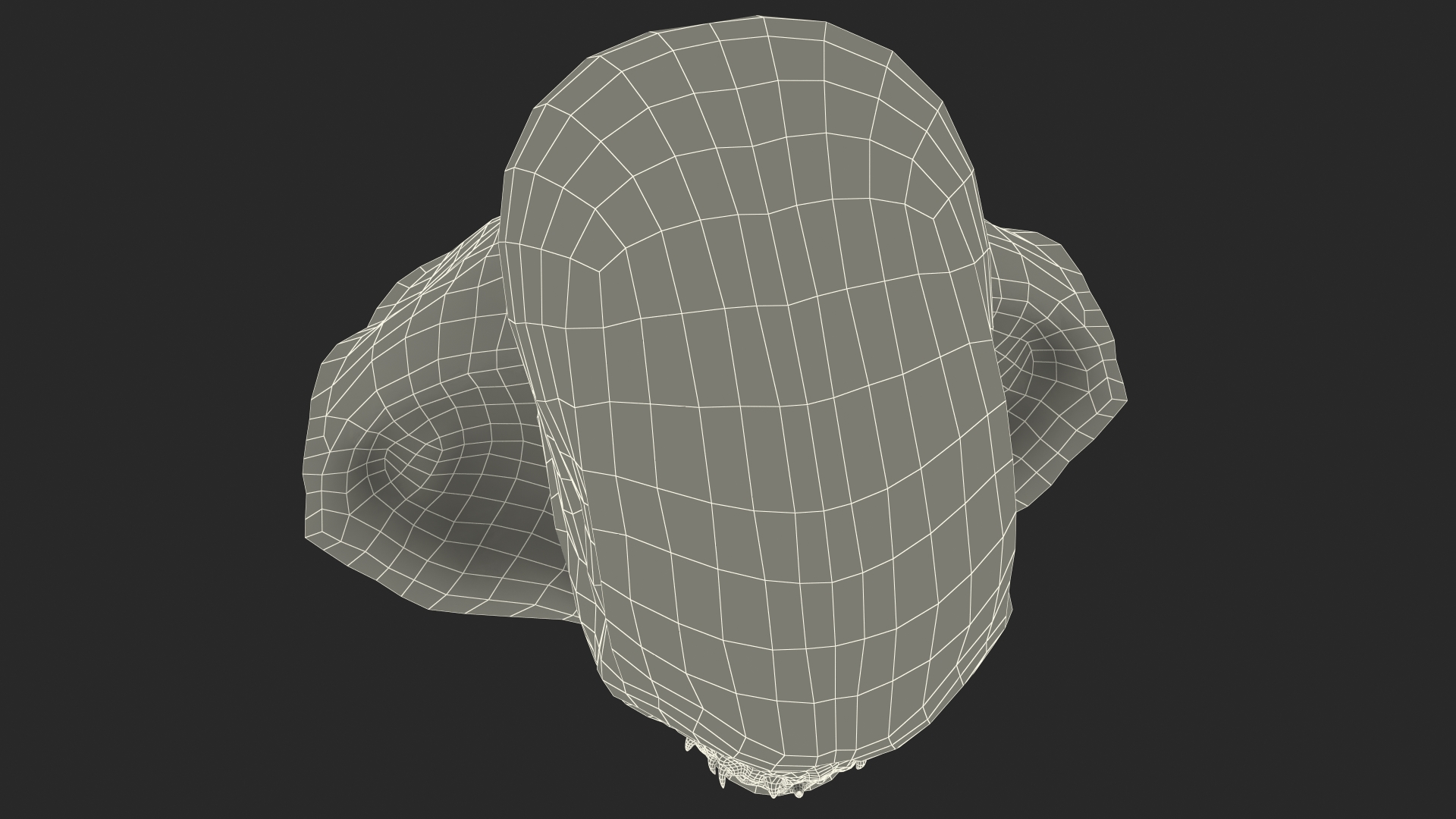 Scary Creature Head 3D model