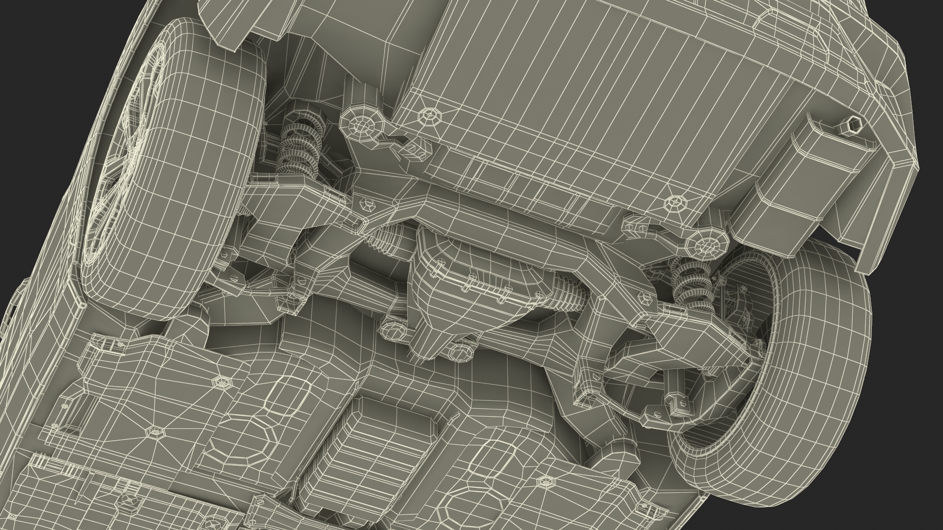 3D Vehicle Crossover Generic White Color Rigged for Maya model