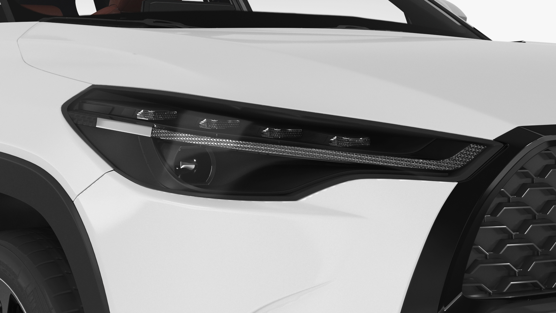 3D Vehicle Crossover Generic White Color Rigged for Maya model