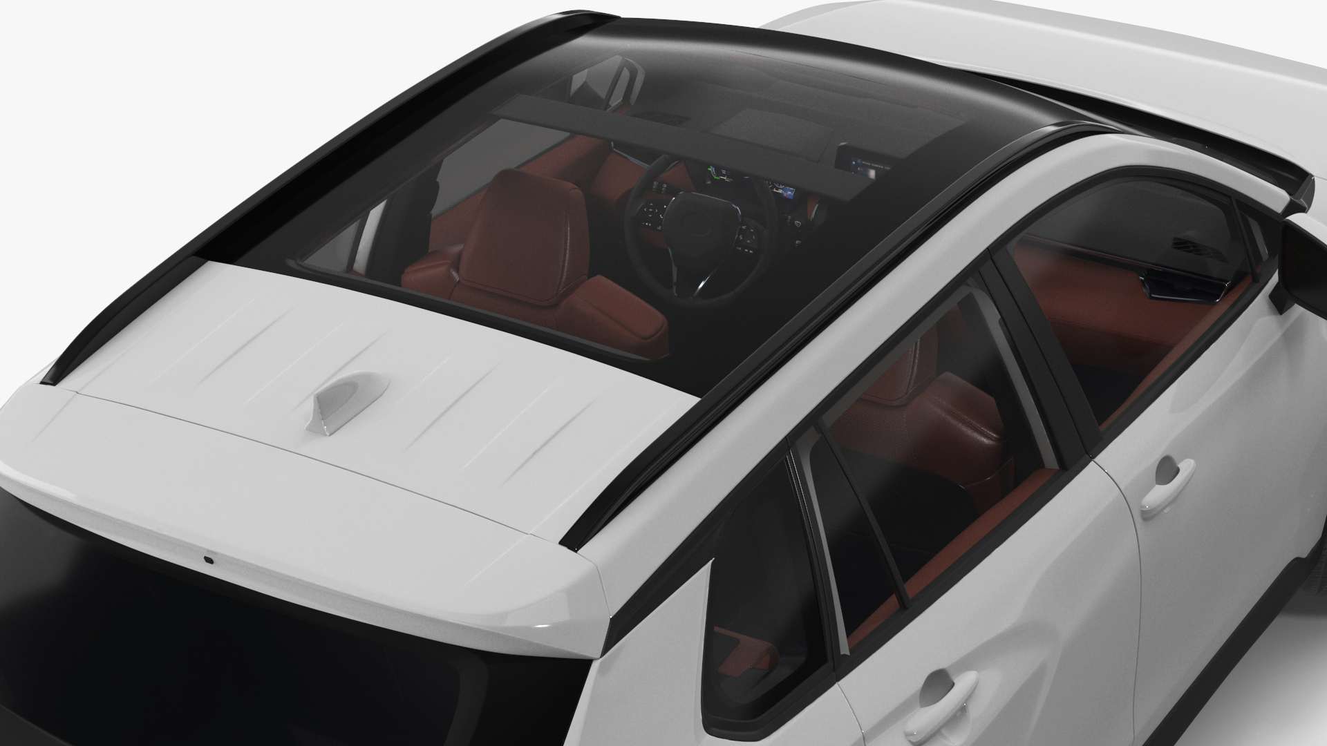 3D Vehicle Crossover Generic White Color Rigged for Maya model