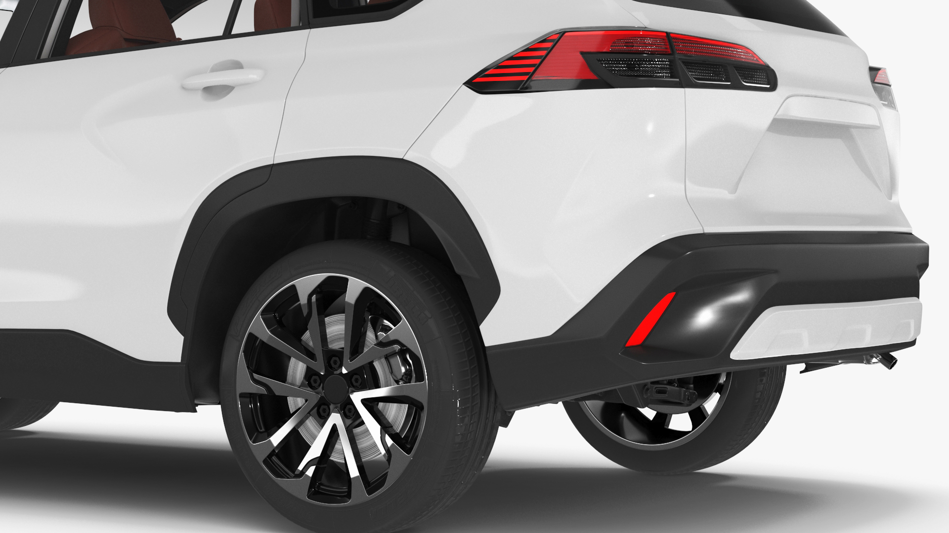 3D Vehicle Crossover Generic White Color Rigged for Maya model