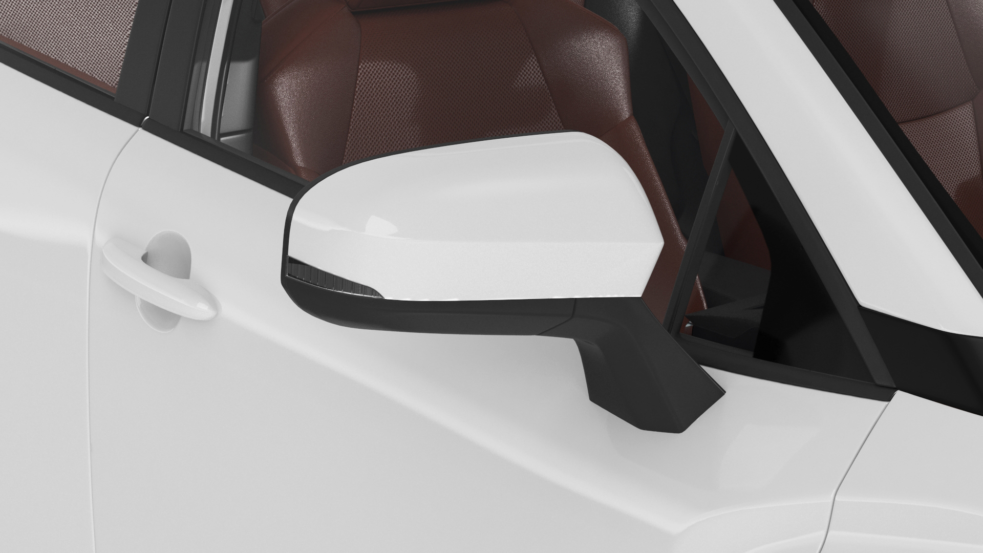 3D Vehicle Crossover Generic White Color Rigged for Maya model