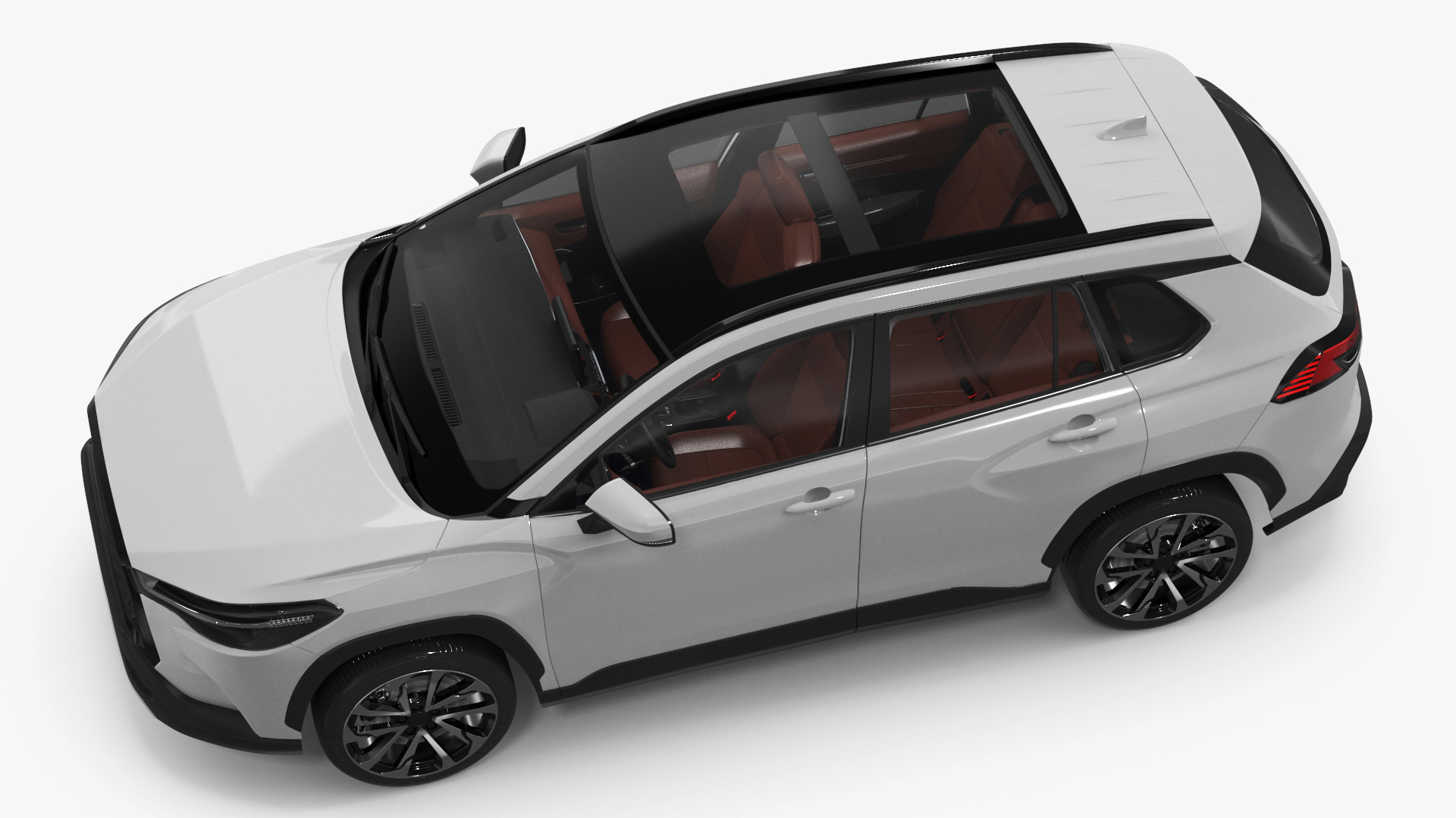 3D Vehicle Crossover Generic White Color Rigged for Maya model