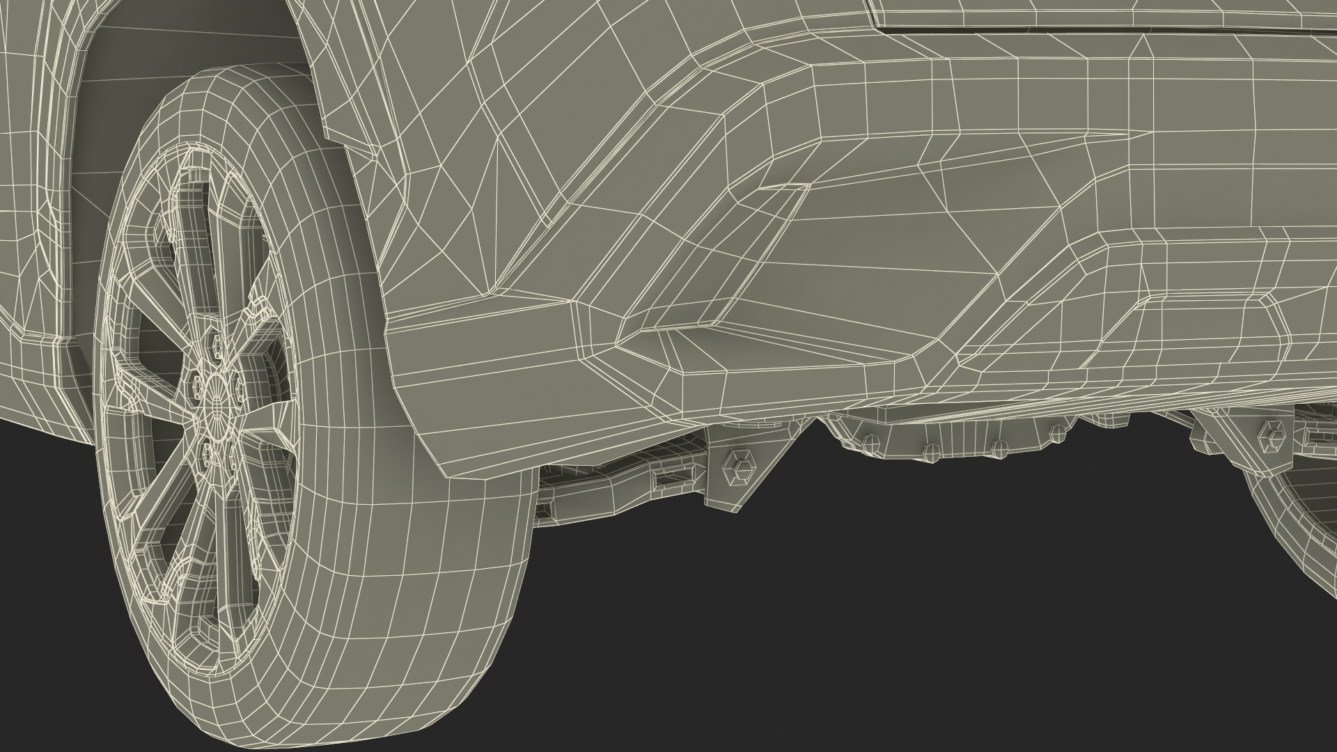 3D Vehicle Crossover Generic White Color Rigged for Maya model