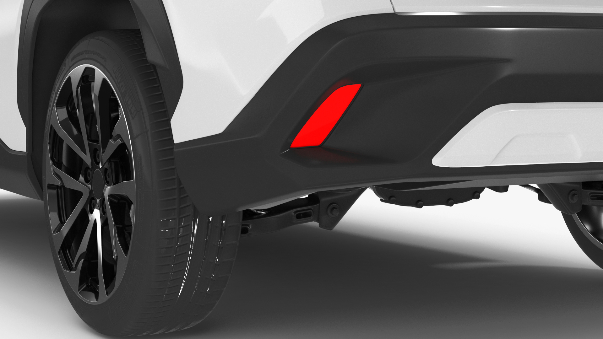 3D Vehicle Crossover Generic White Color Rigged for Maya model