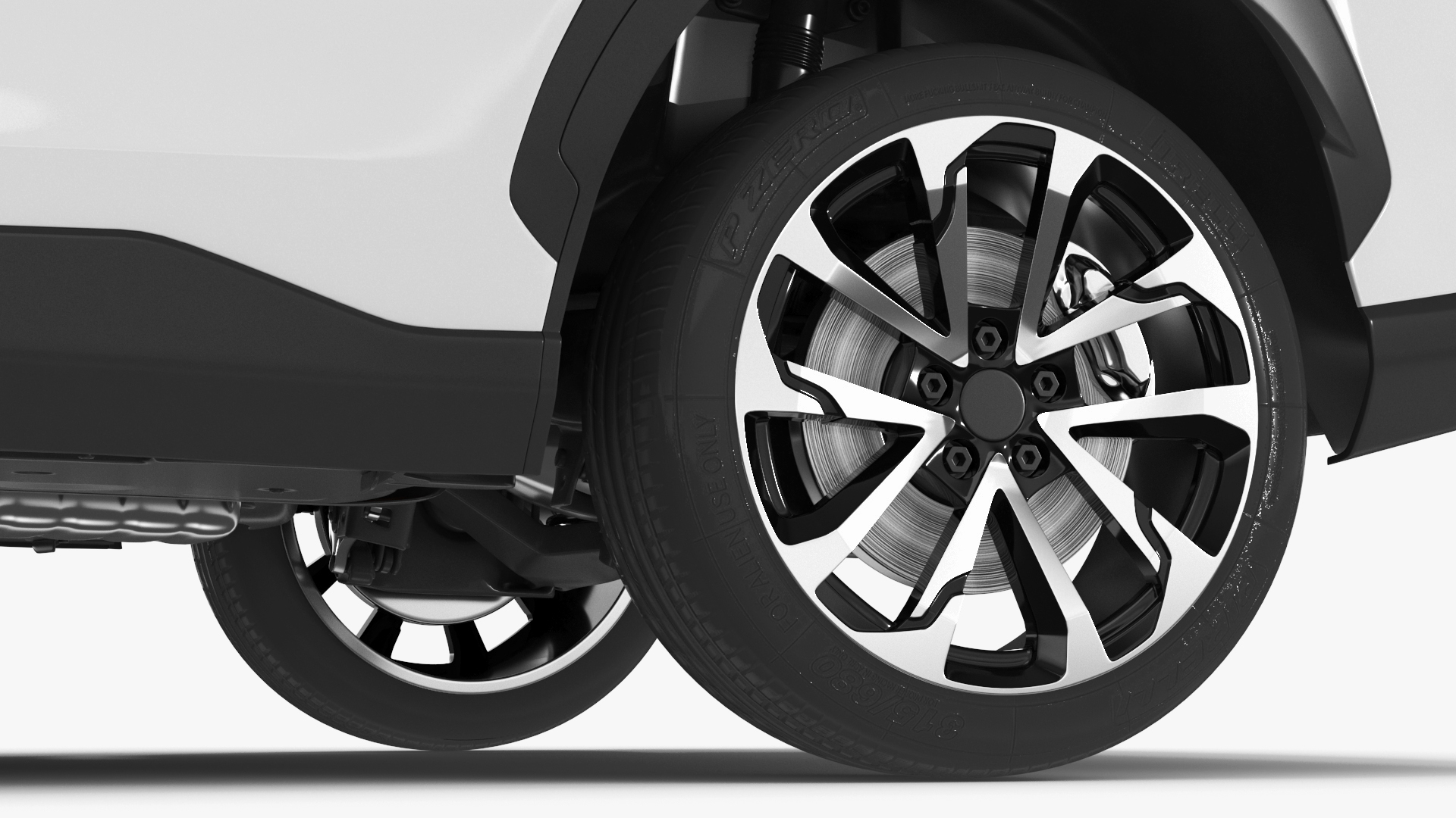 3D Vehicle Crossover Generic White Color Rigged for Maya model