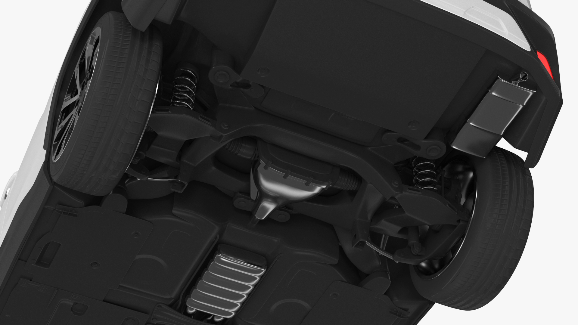 3D Vehicle Crossover Generic White Color Rigged for Maya model