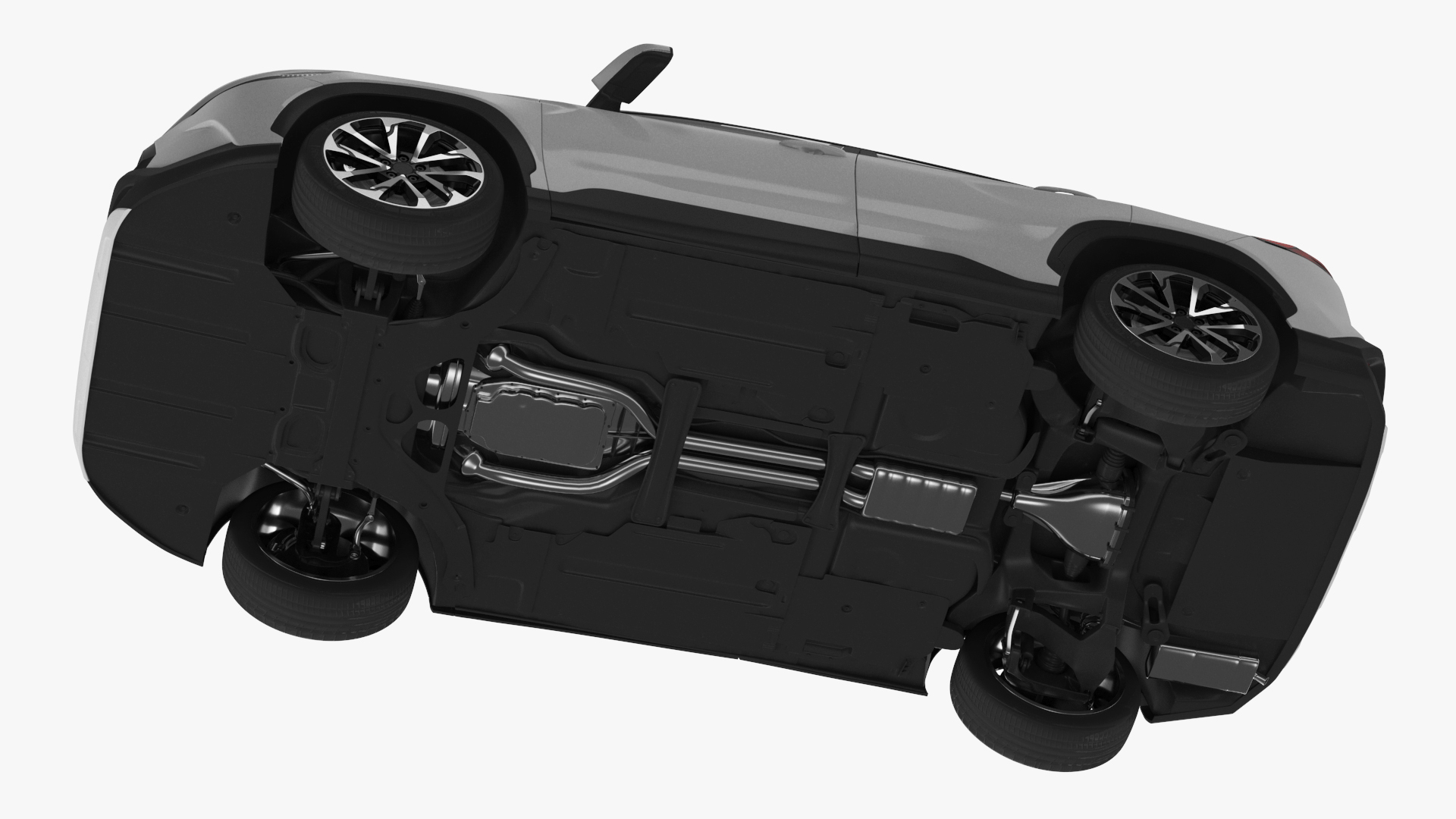 3D Vehicle Crossover Generic White Color Rigged for Maya model