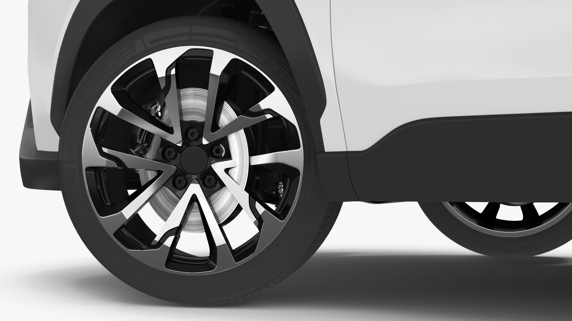 3D Vehicle Crossover Generic White Color Rigged for Maya model