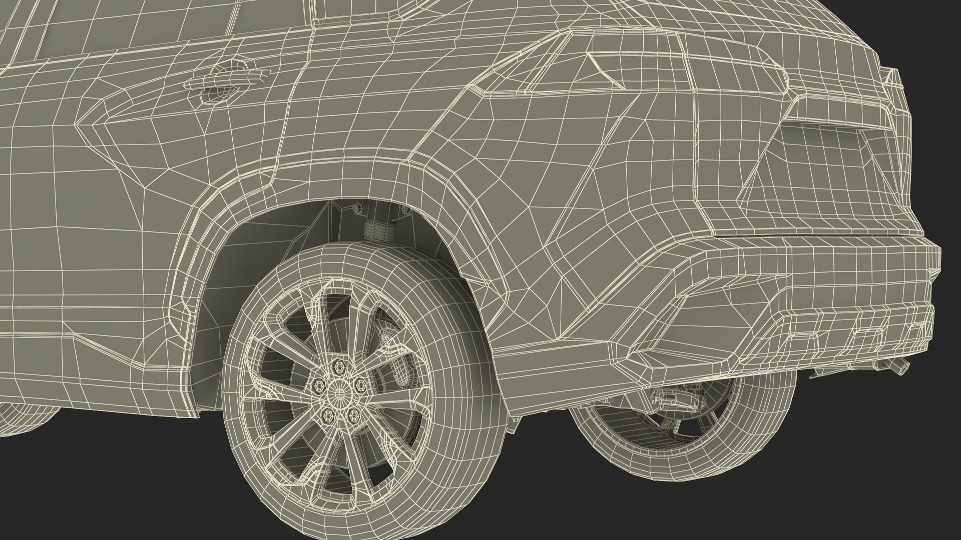 3D Vehicle Crossover Generic White Color Rigged for Maya model