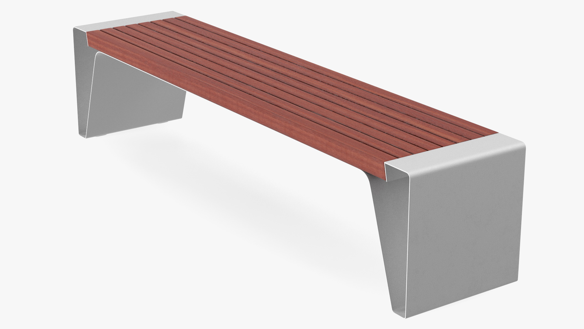 3D Steel Park Bench Radium model
