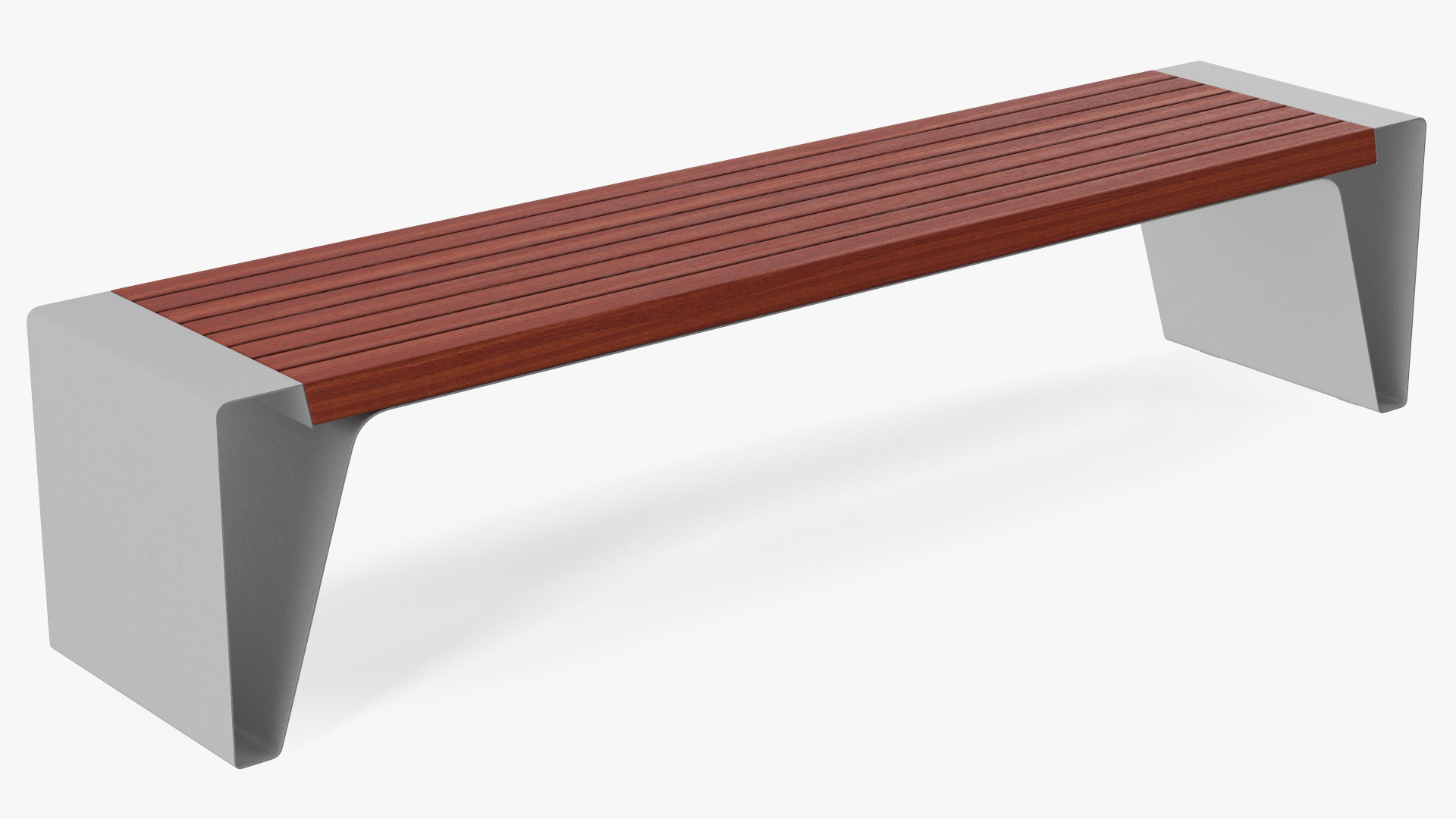 3D Steel Park Bench Radium model