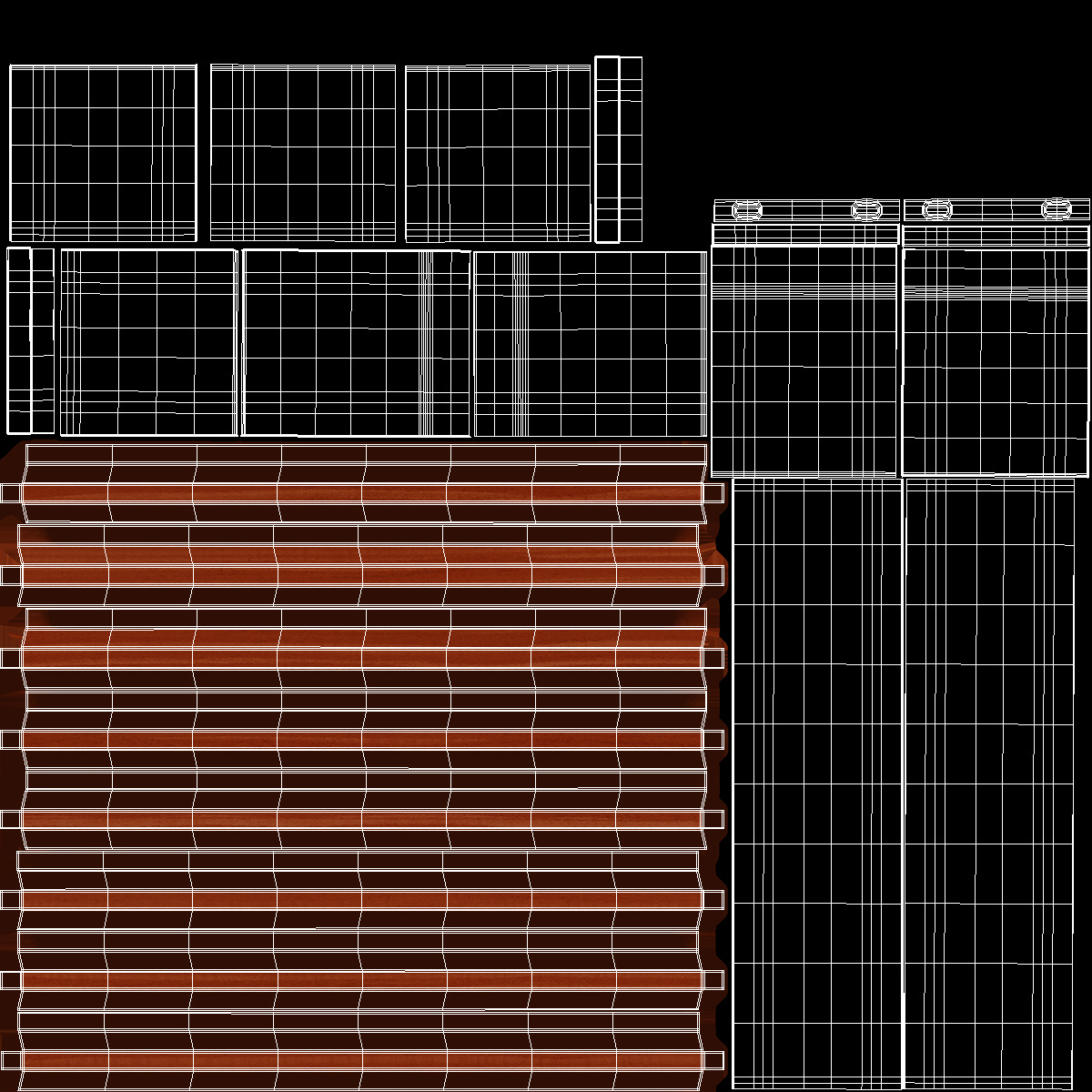 3D Steel Park Bench Radium model