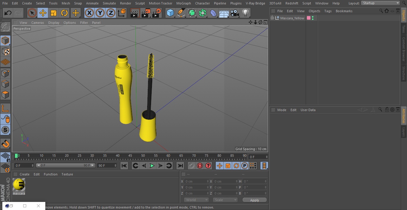 Mascara Yellow 3D model
