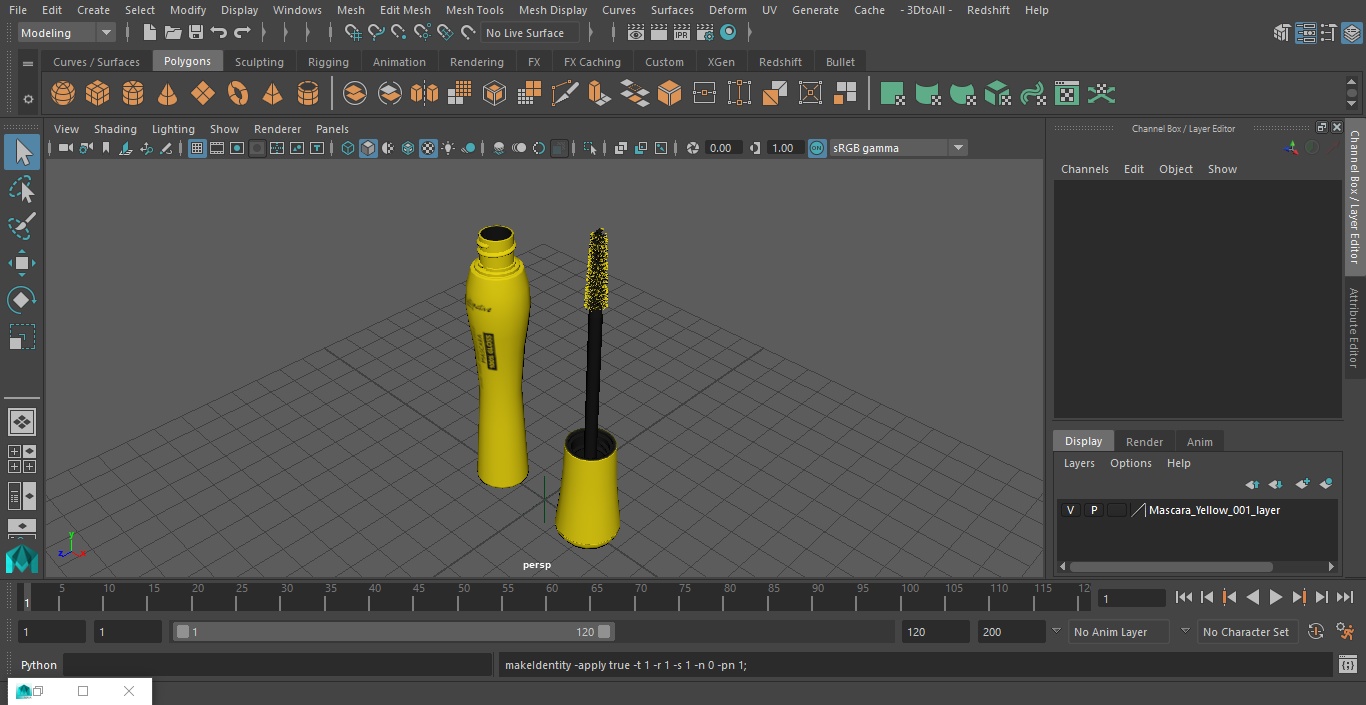 Mascara Yellow 3D model
