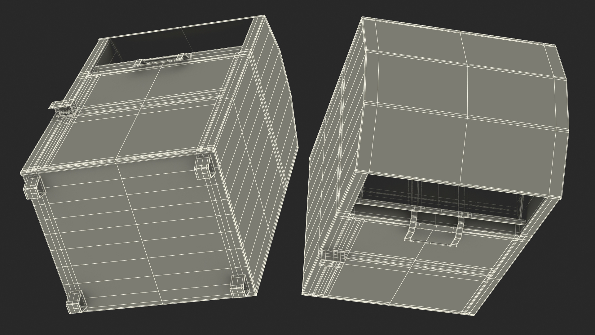 Drop Box for Clothes and Shoes Rigged 3D