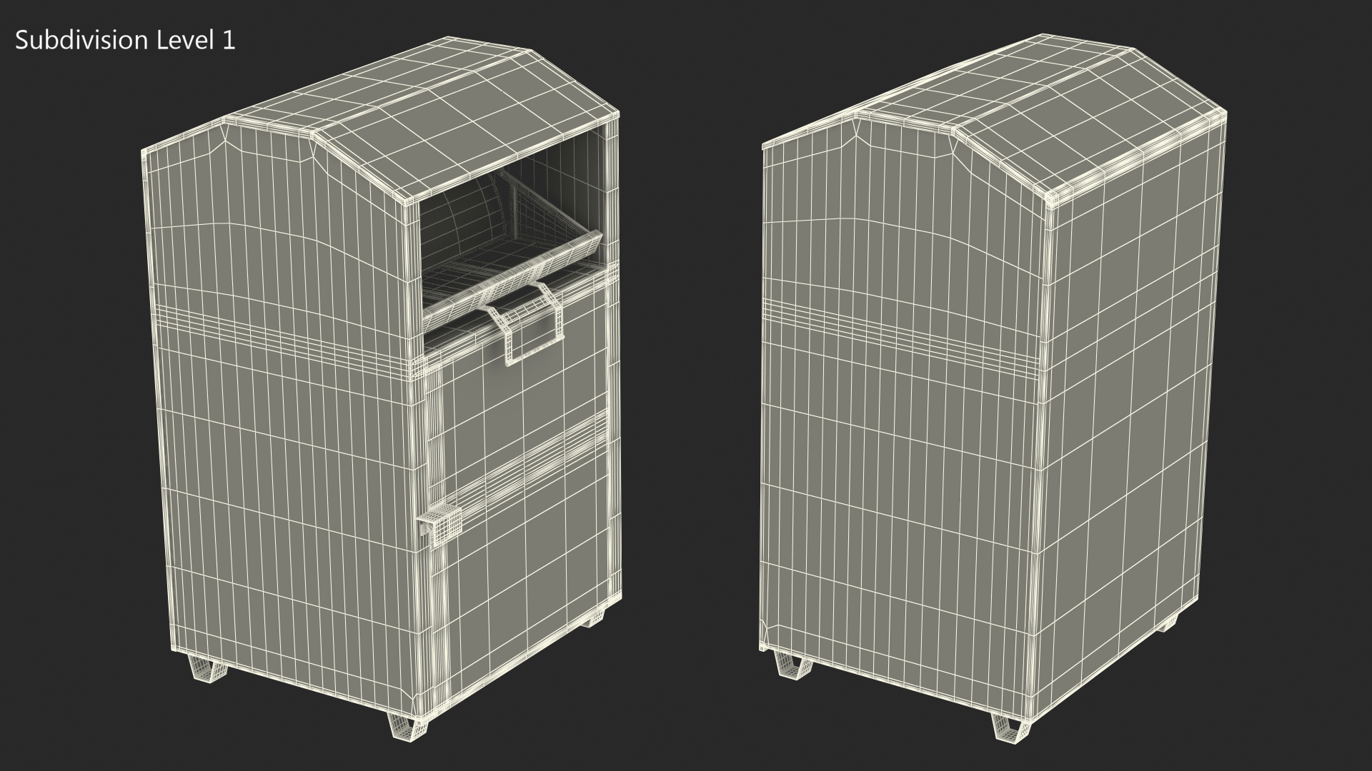 Drop Box for Clothes and Shoes Rigged 3D