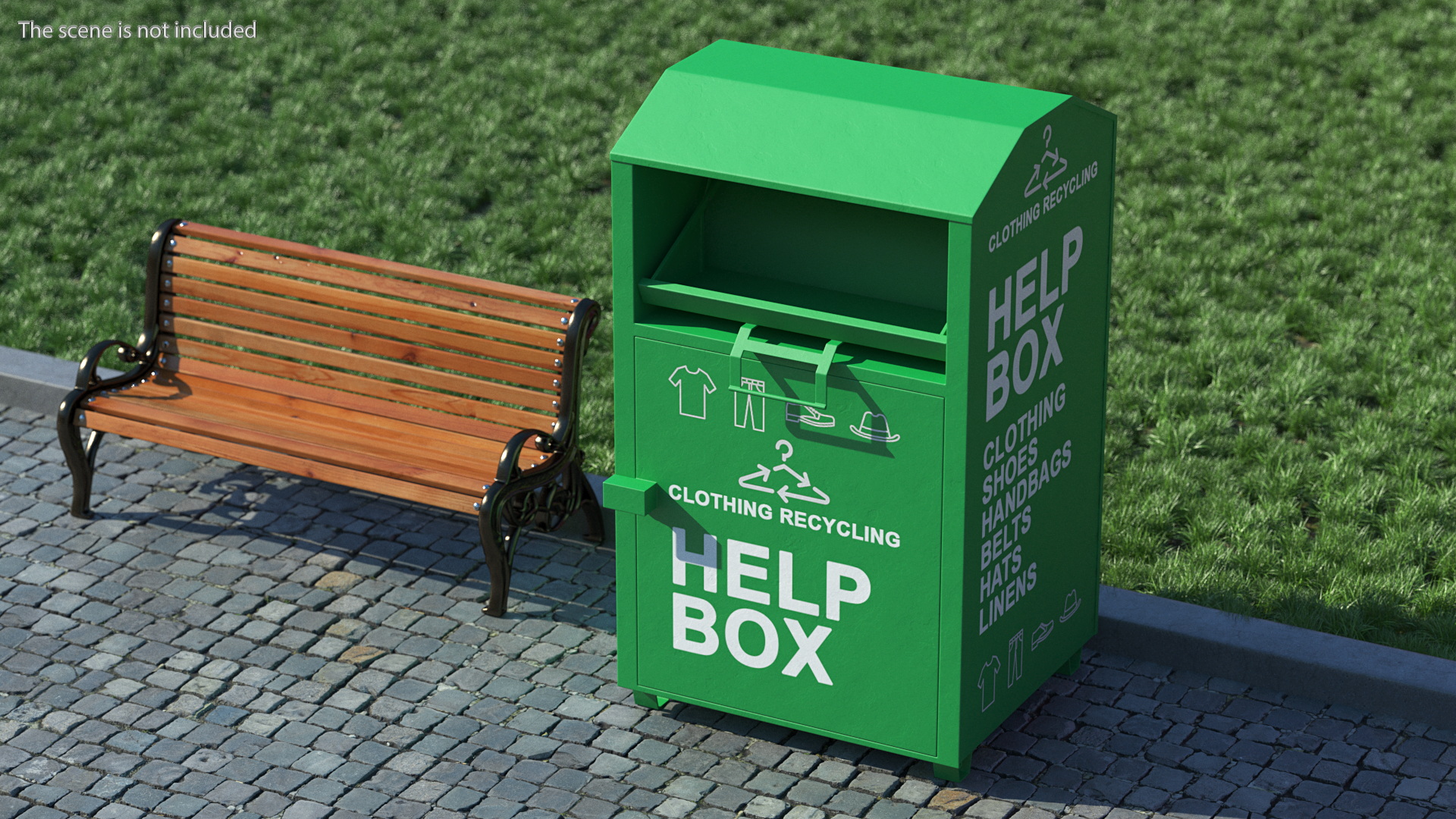 Drop Box for Clothes and Shoes Rigged 3D