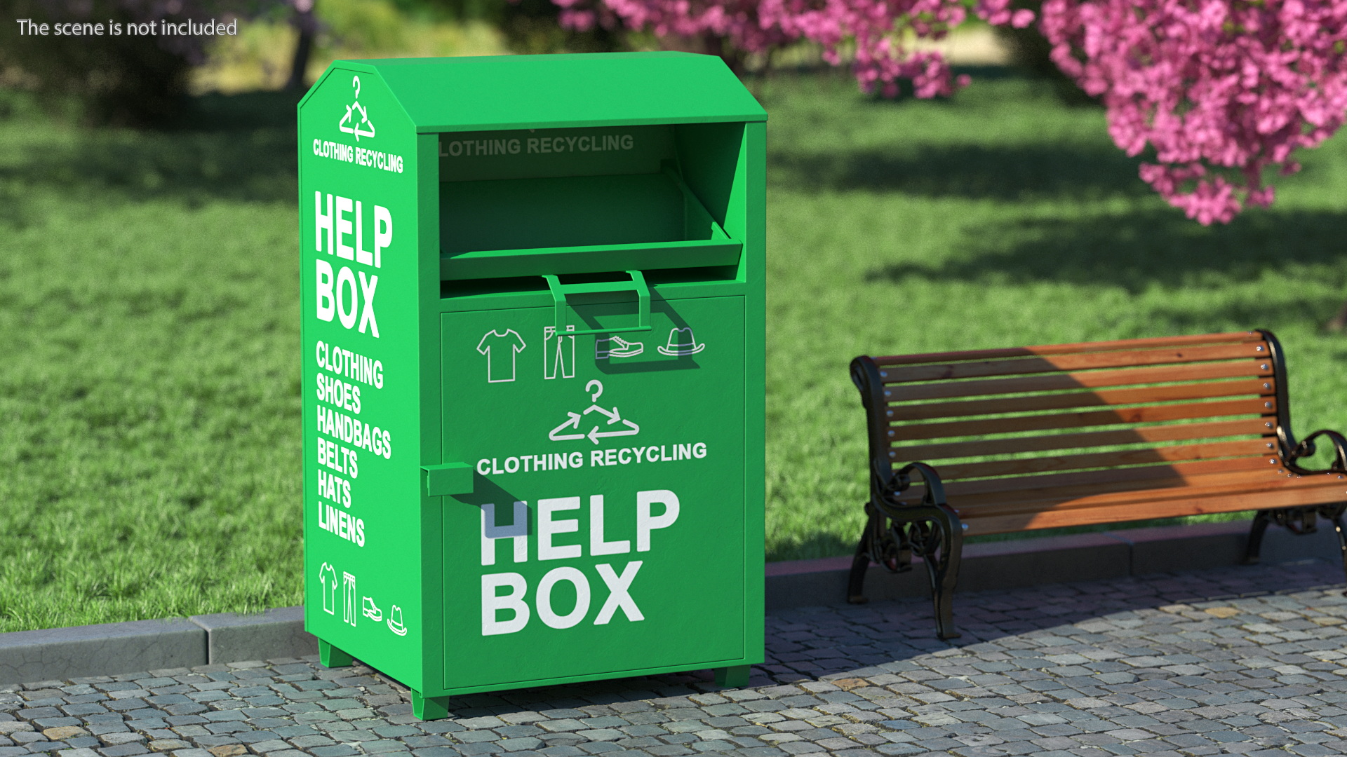 Drop Box for Clothes and Shoes Rigged 3D