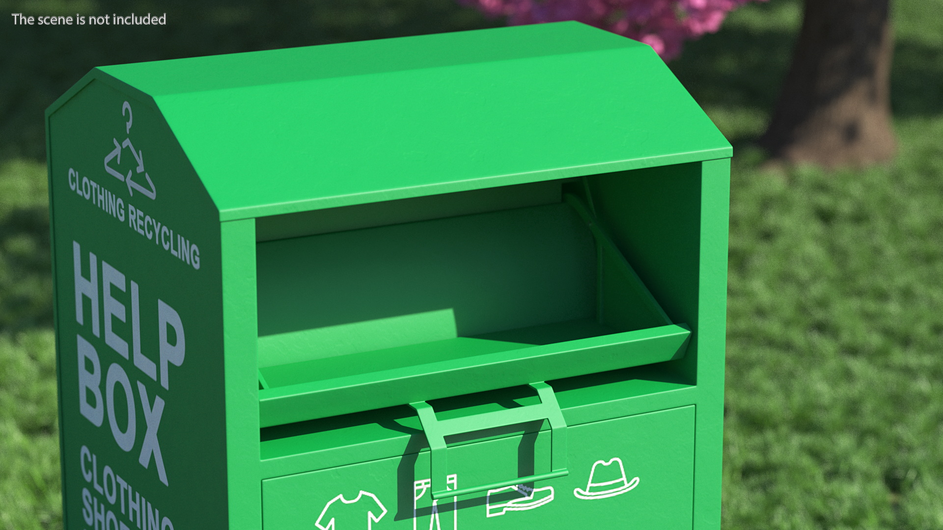 Drop Box for Clothes and Shoes Rigged 3D