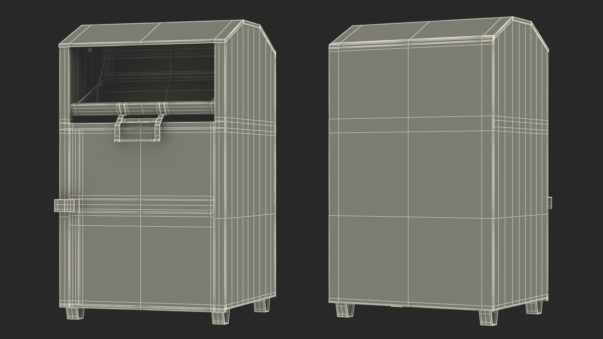 Drop Box for Clothes and Shoes Rigged 3D