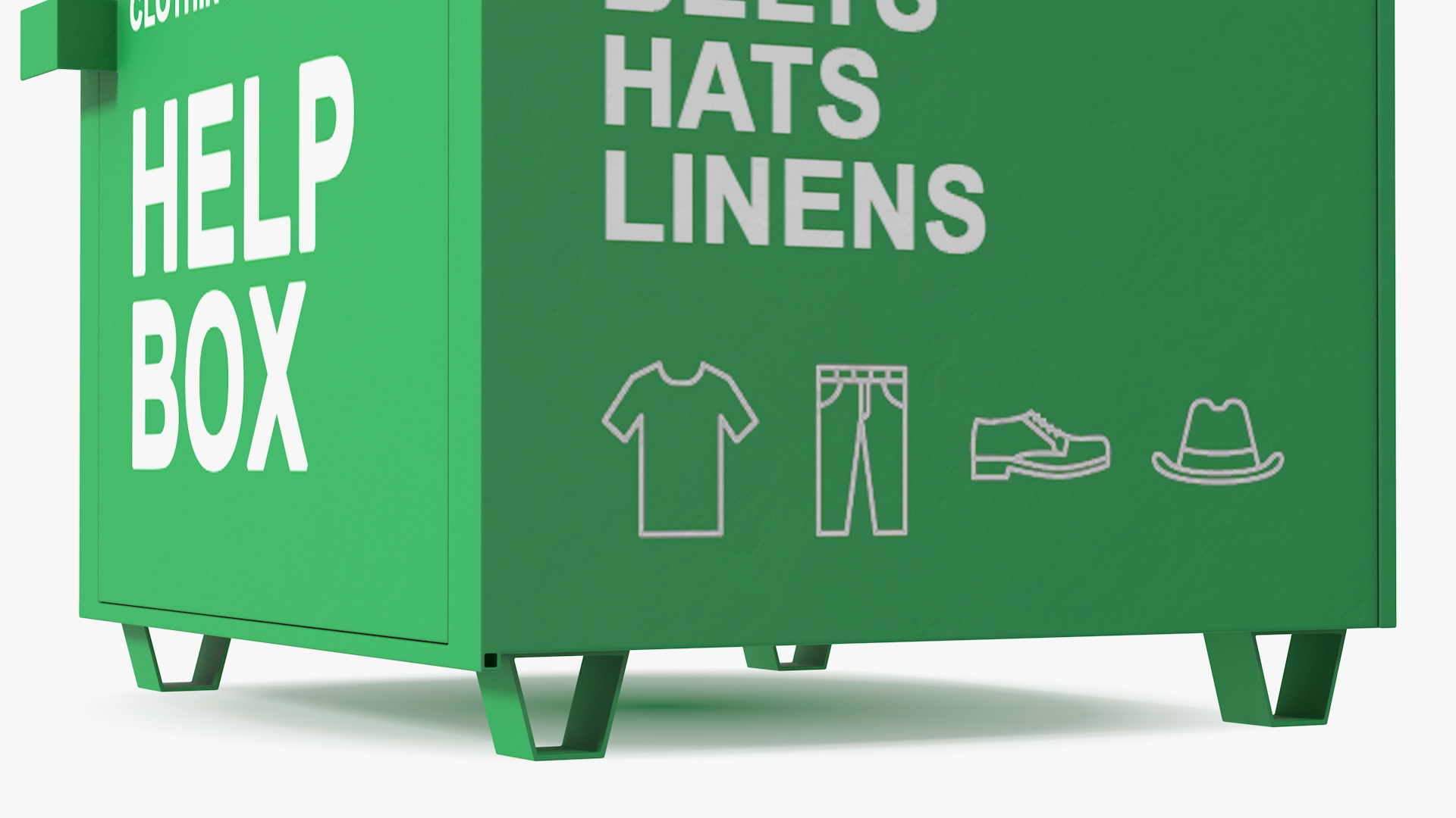 Drop Box for Clothes and Shoes Rigged 3D