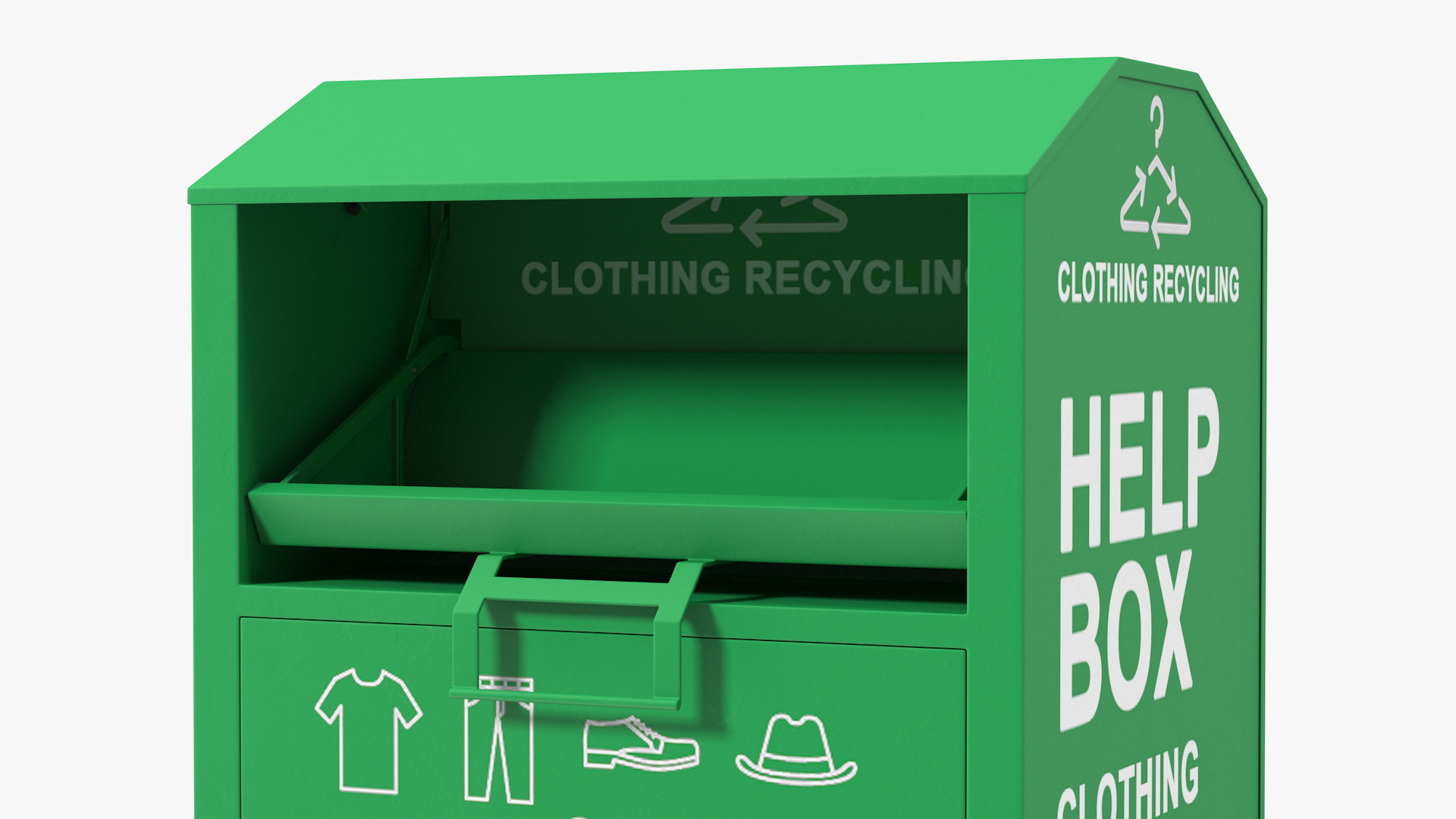 Drop Box for Clothes and Shoes Rigged 3D