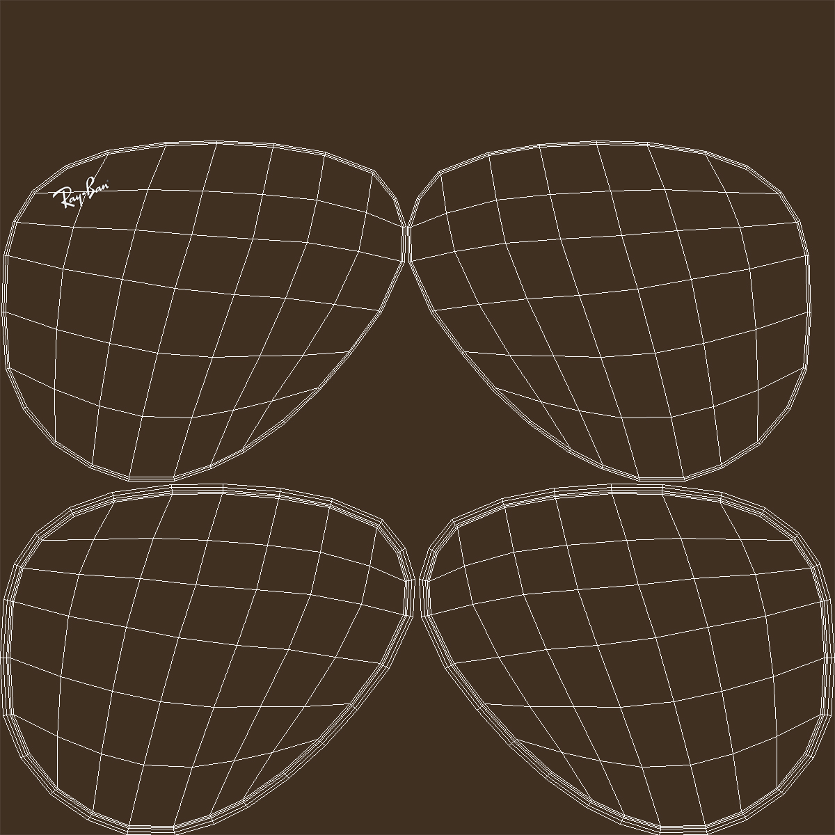Sunglasses Ray Ban Aviator Brown 3D