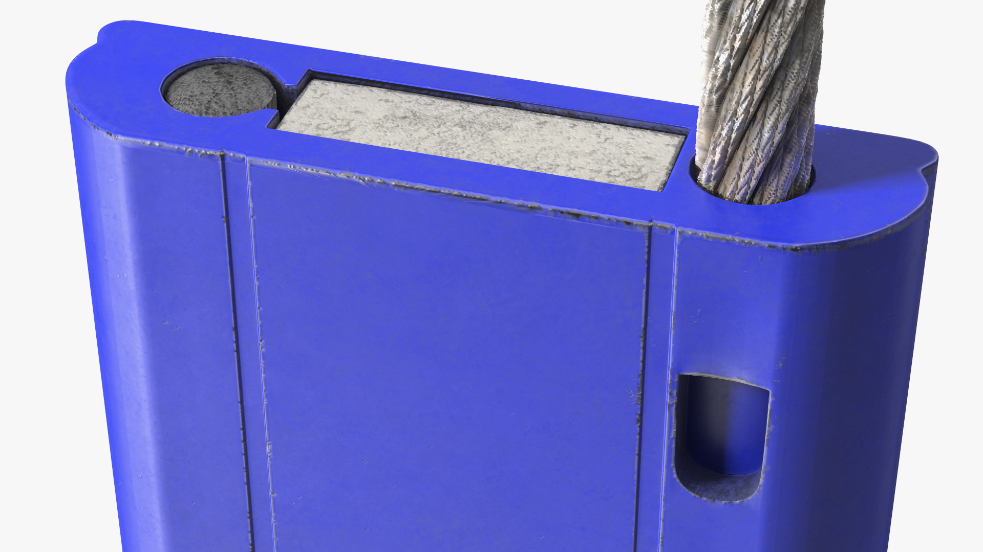 Blue Tight Steel Cable Seal Loop 3D