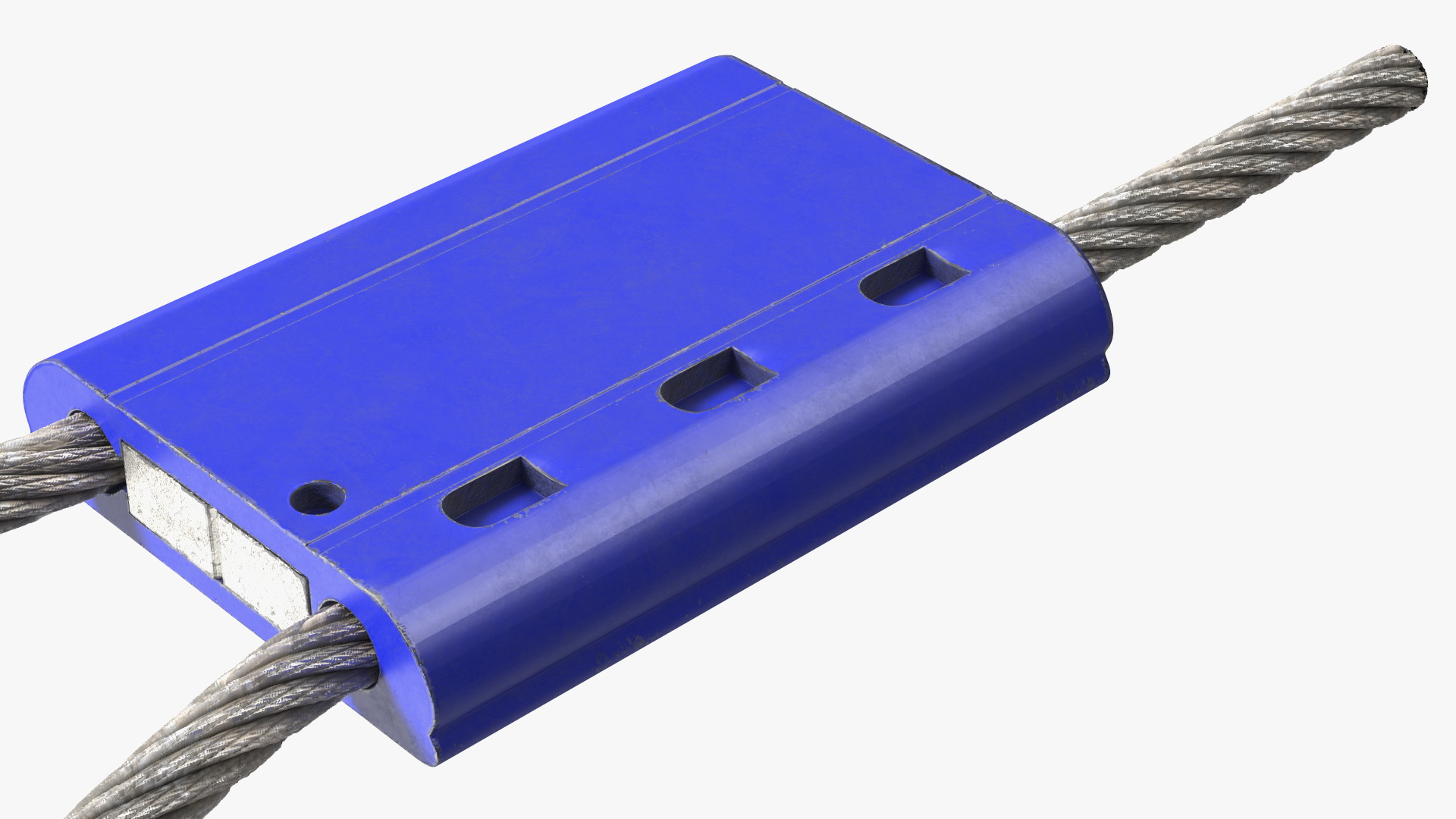 Blue Tight Steel Cable Seal Loop 3D