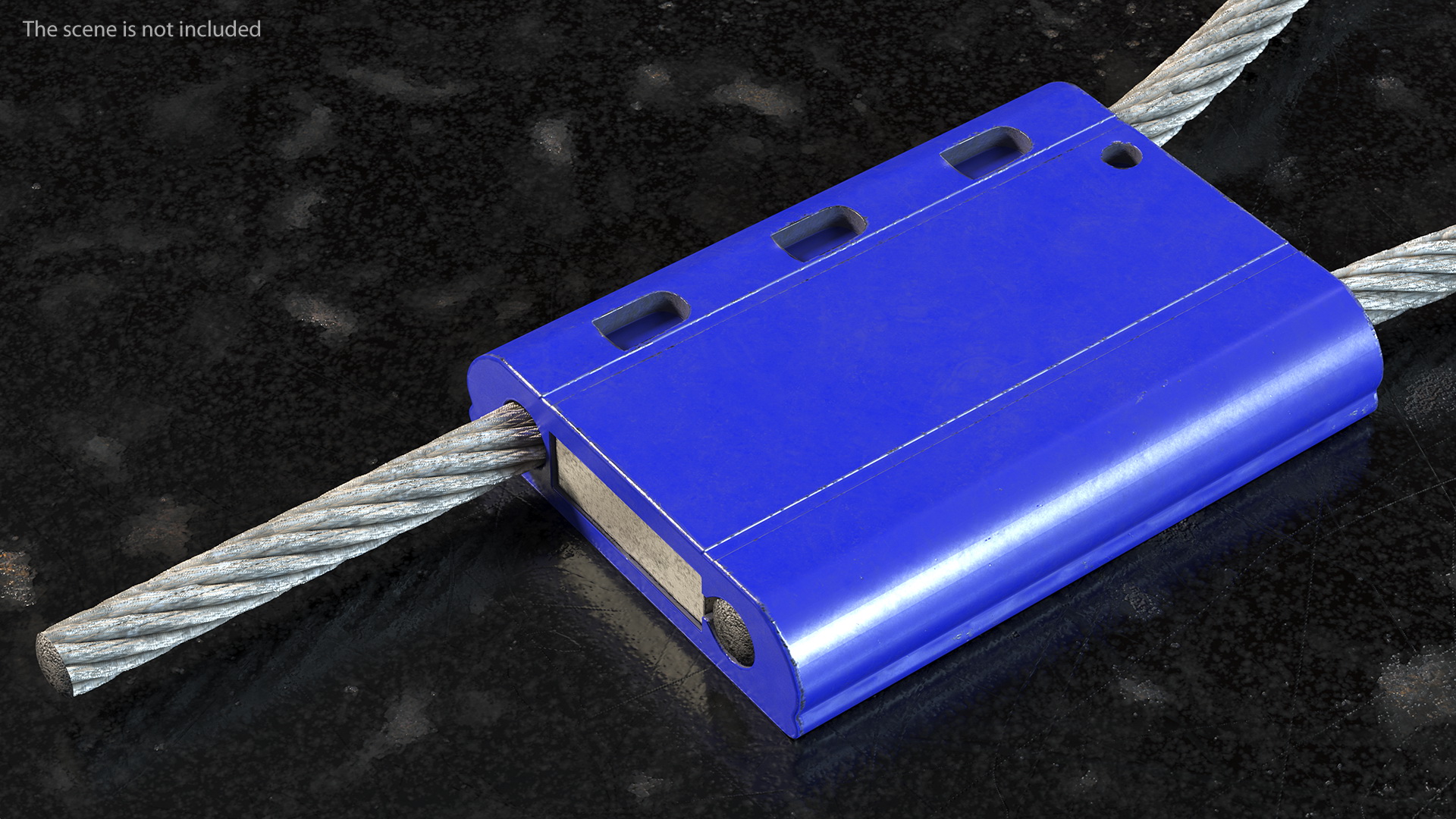 Blue Tight Steel Cable Seal Loop 3D
