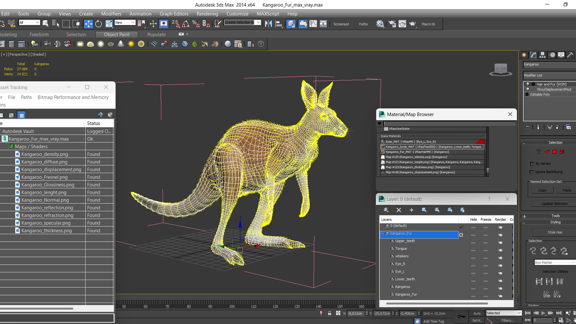 Kangaroo Fur 3D