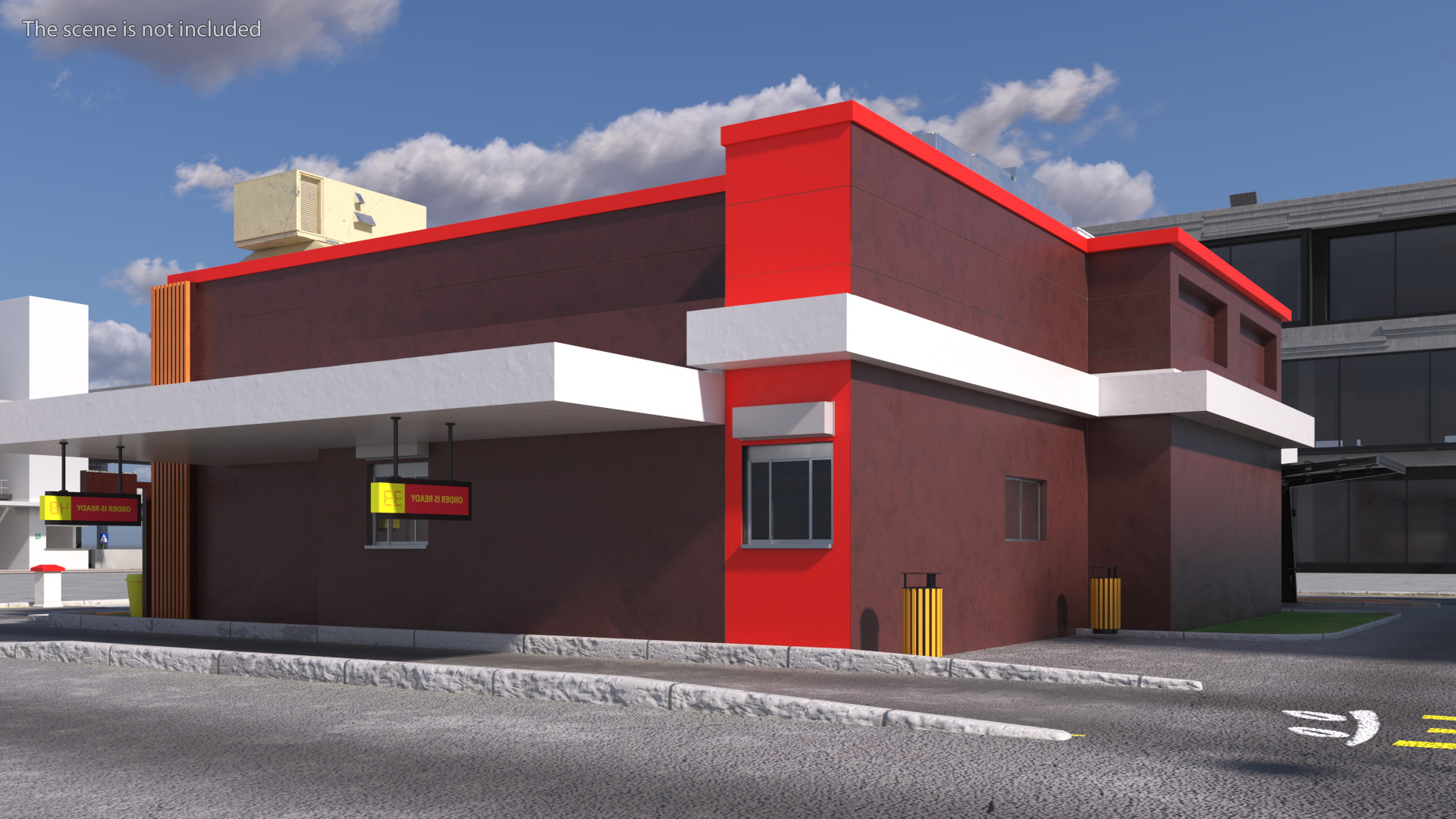 3D Ronald McDonald Clown Near Restaurant Fur