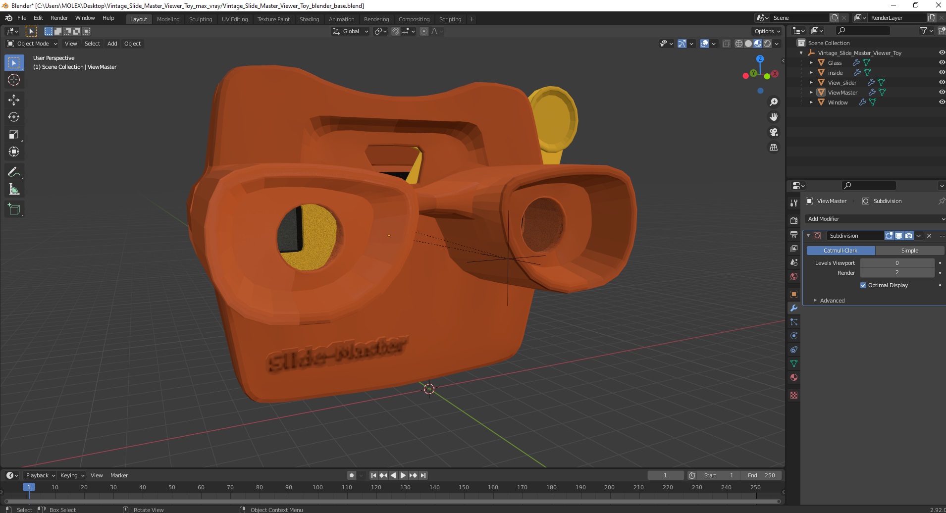 3D Vintage Slide Master Viewer Toy