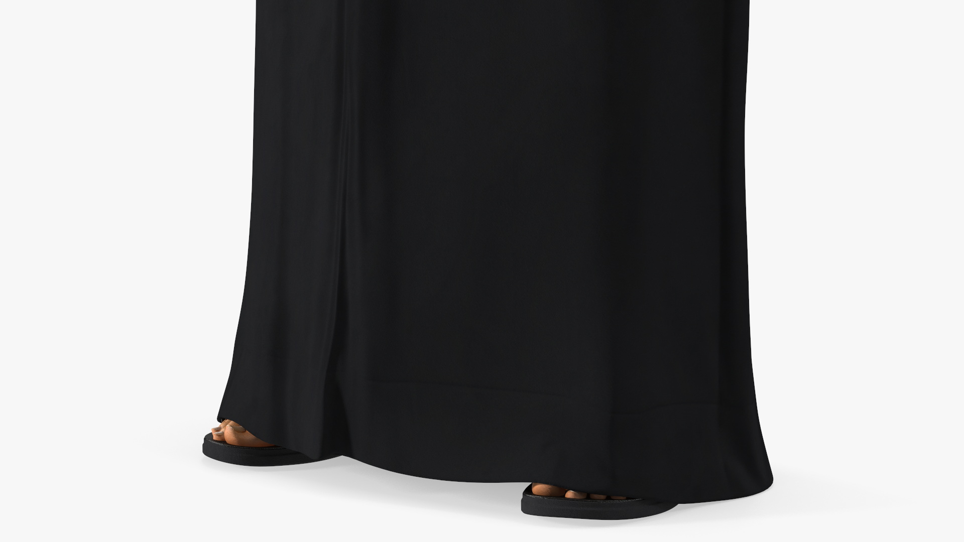 Realistic Arabian Female Figure in Long Dress Fur 3D model
