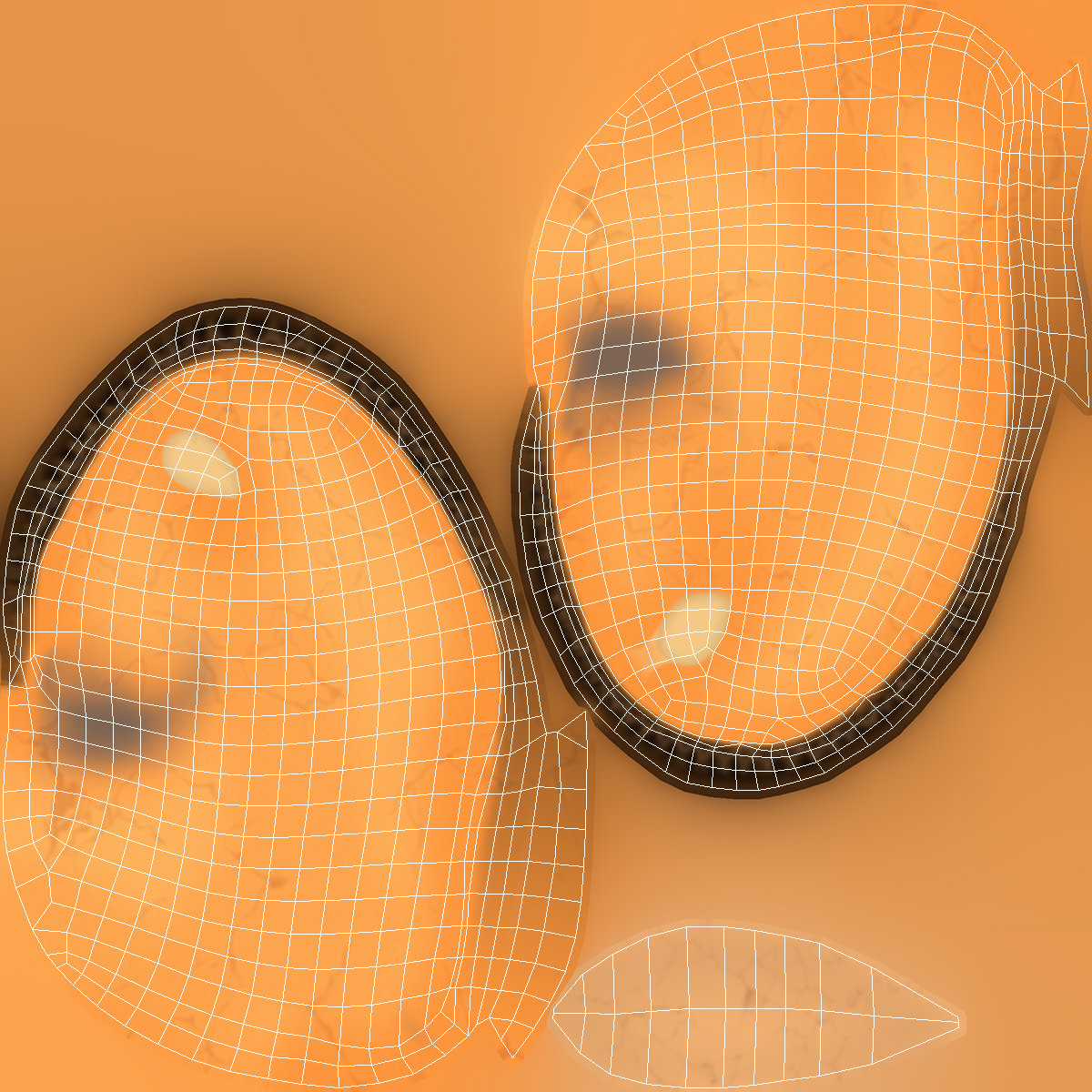3D Boiled Cleaned Mussel