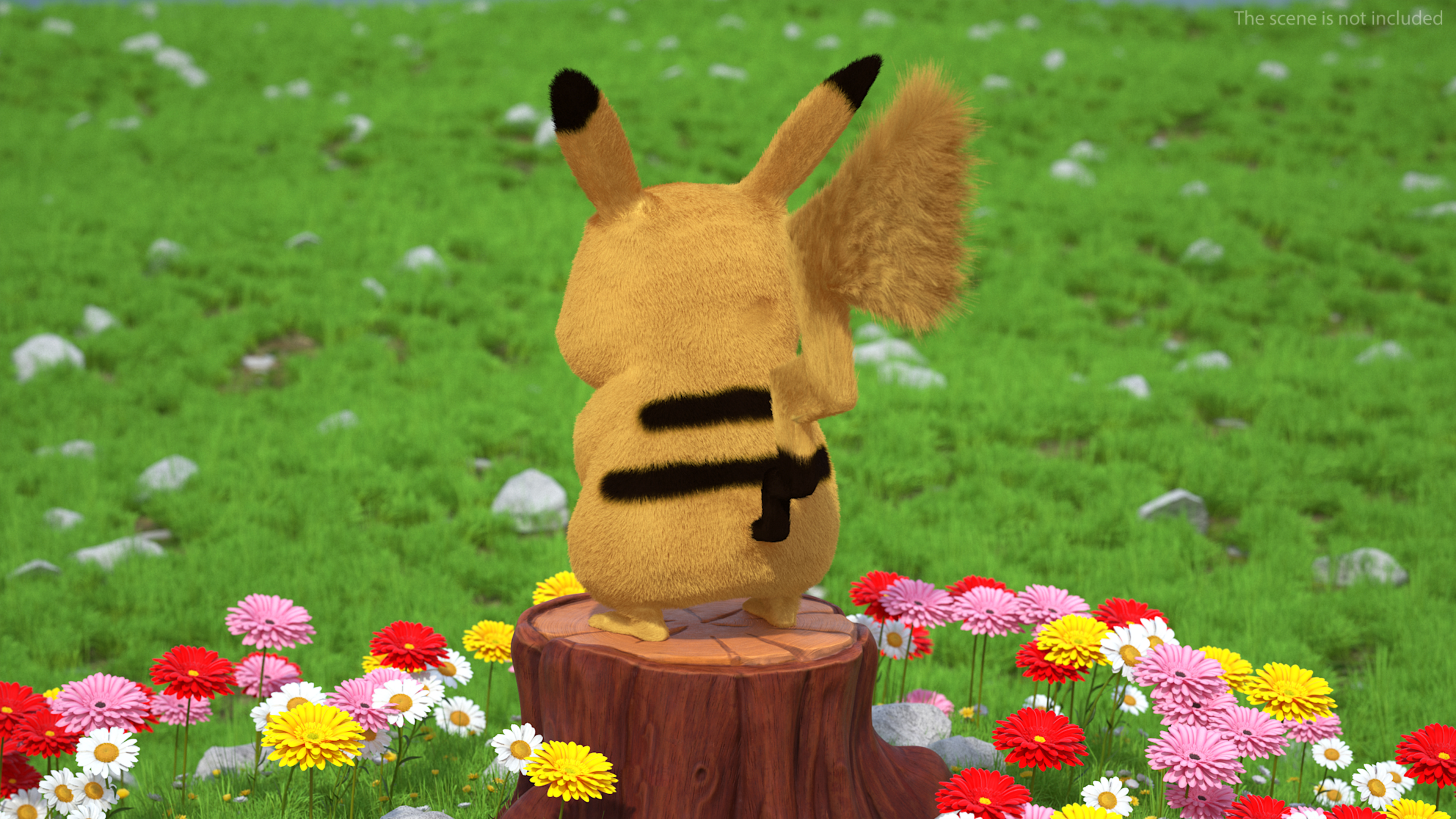 3D Pikachu Fur Rigged model