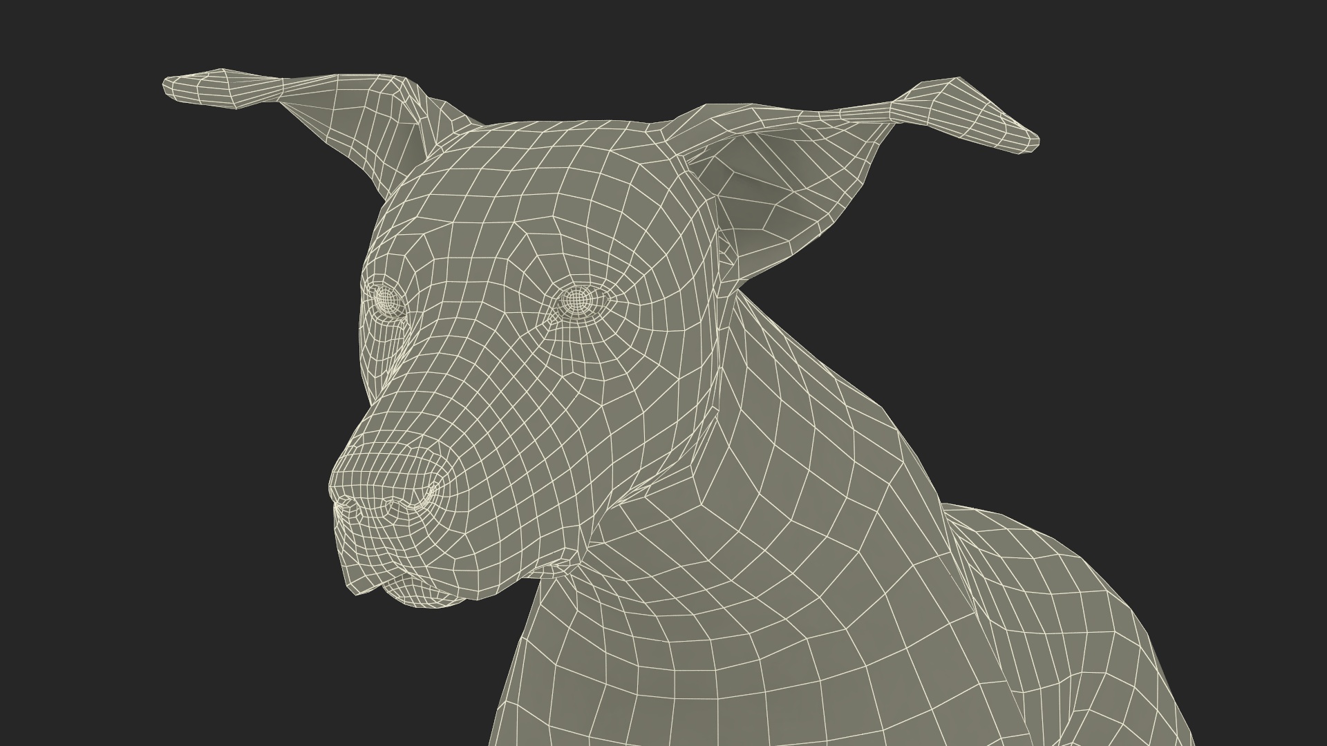 3D Running Dalmatian Dog