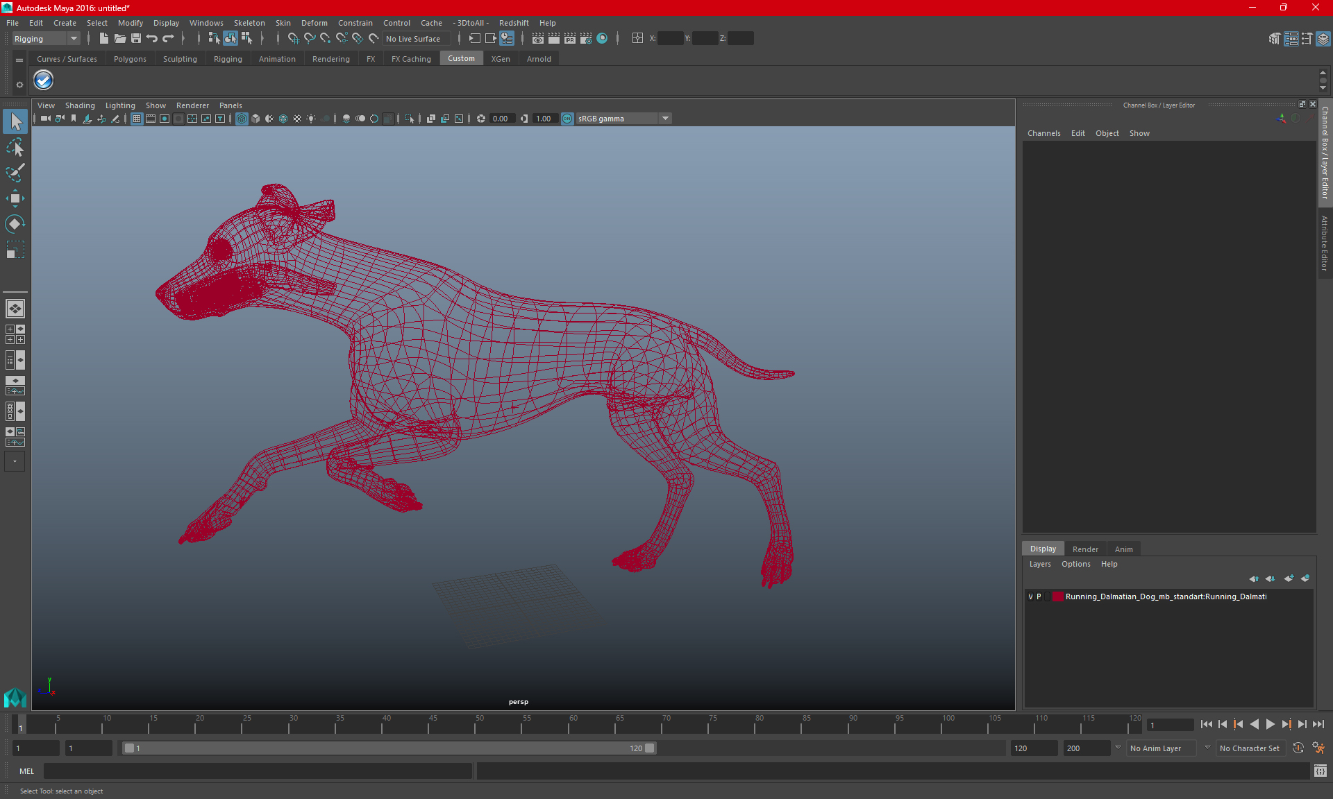 3D Running Dalmatian Dog