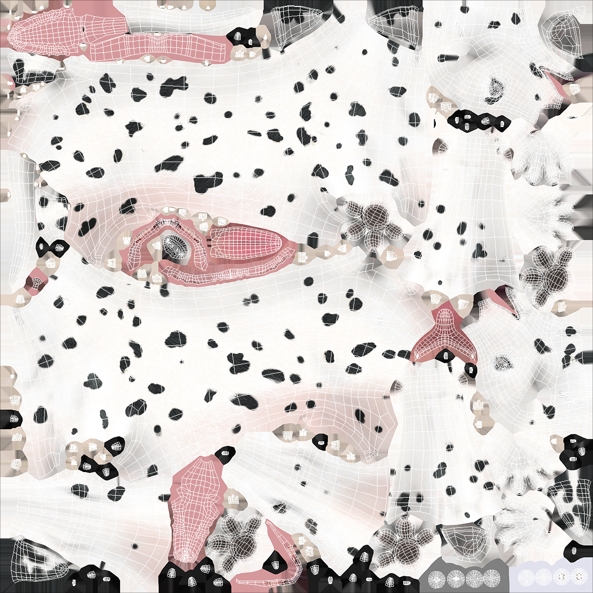 3D Running Dalmatian Dog