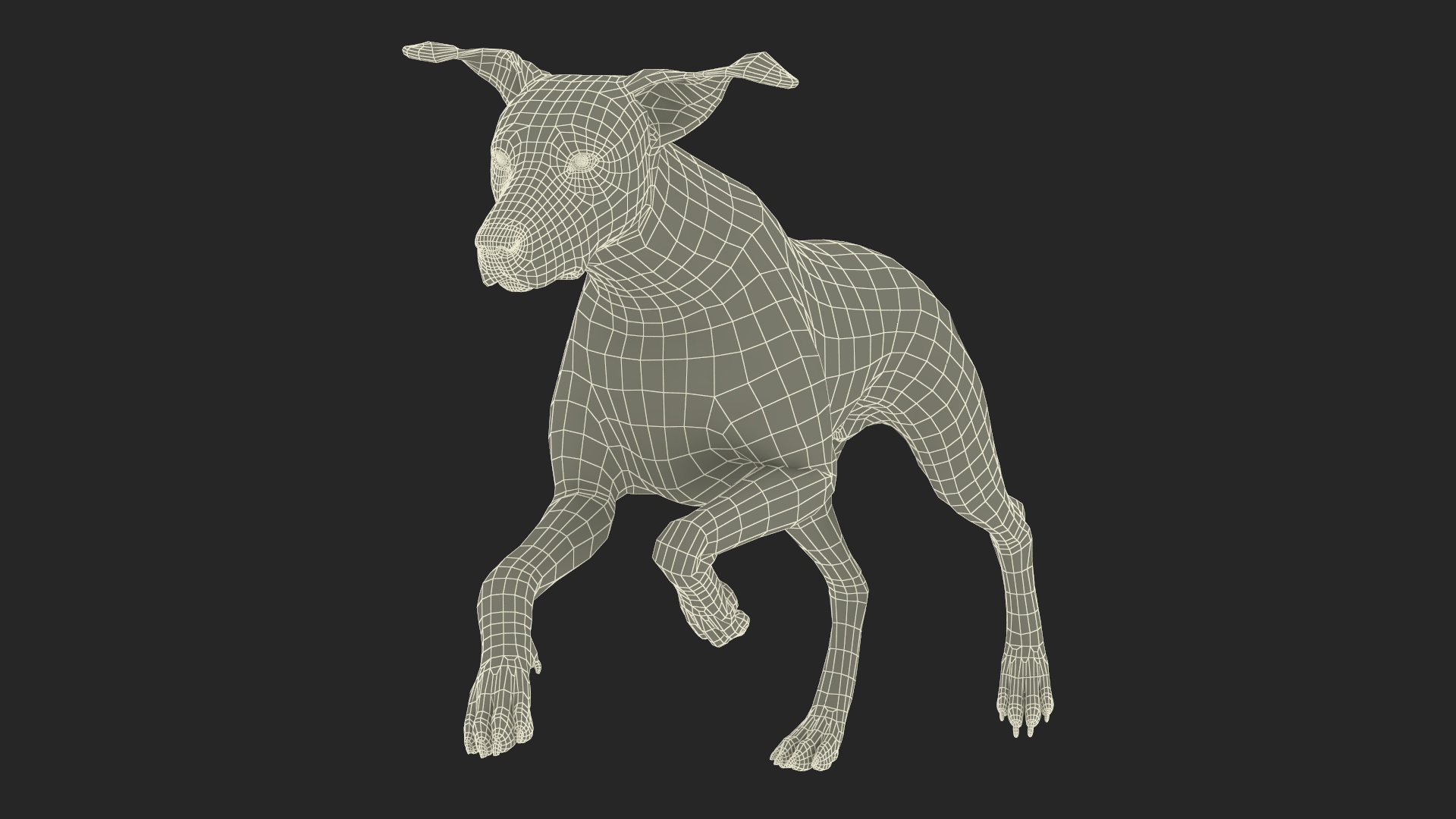 3D Running Dalmatian Dog