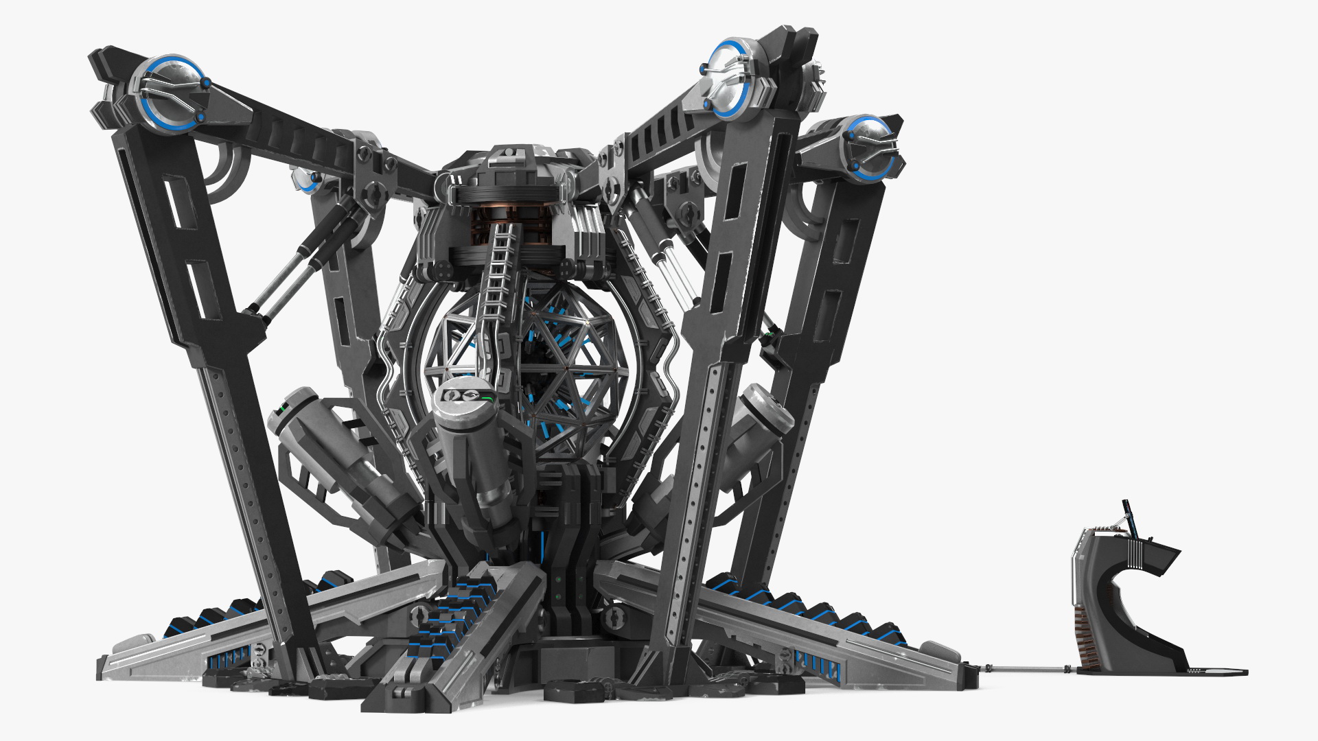 Sci-fi Nuclear Reactor of a Spaceship 3D
