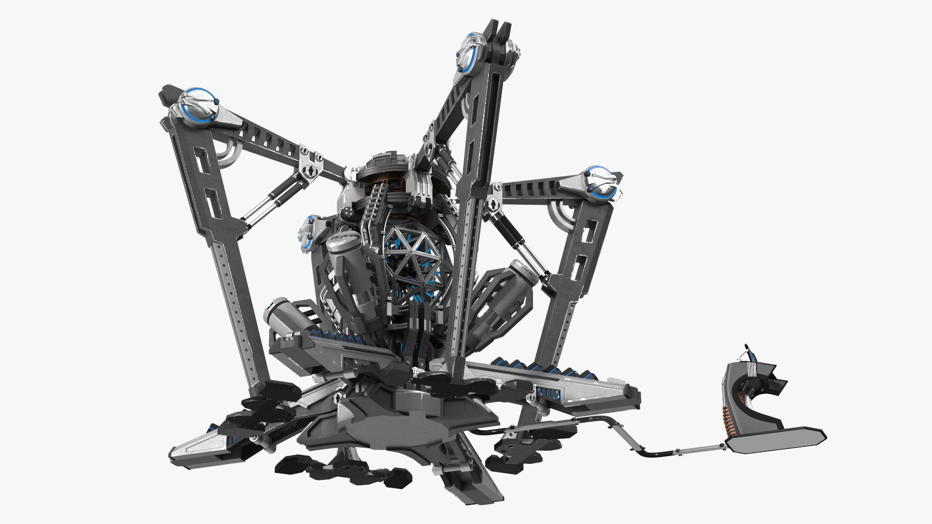 Sci-fi Nuclear Reactor of a Spaceship 3D