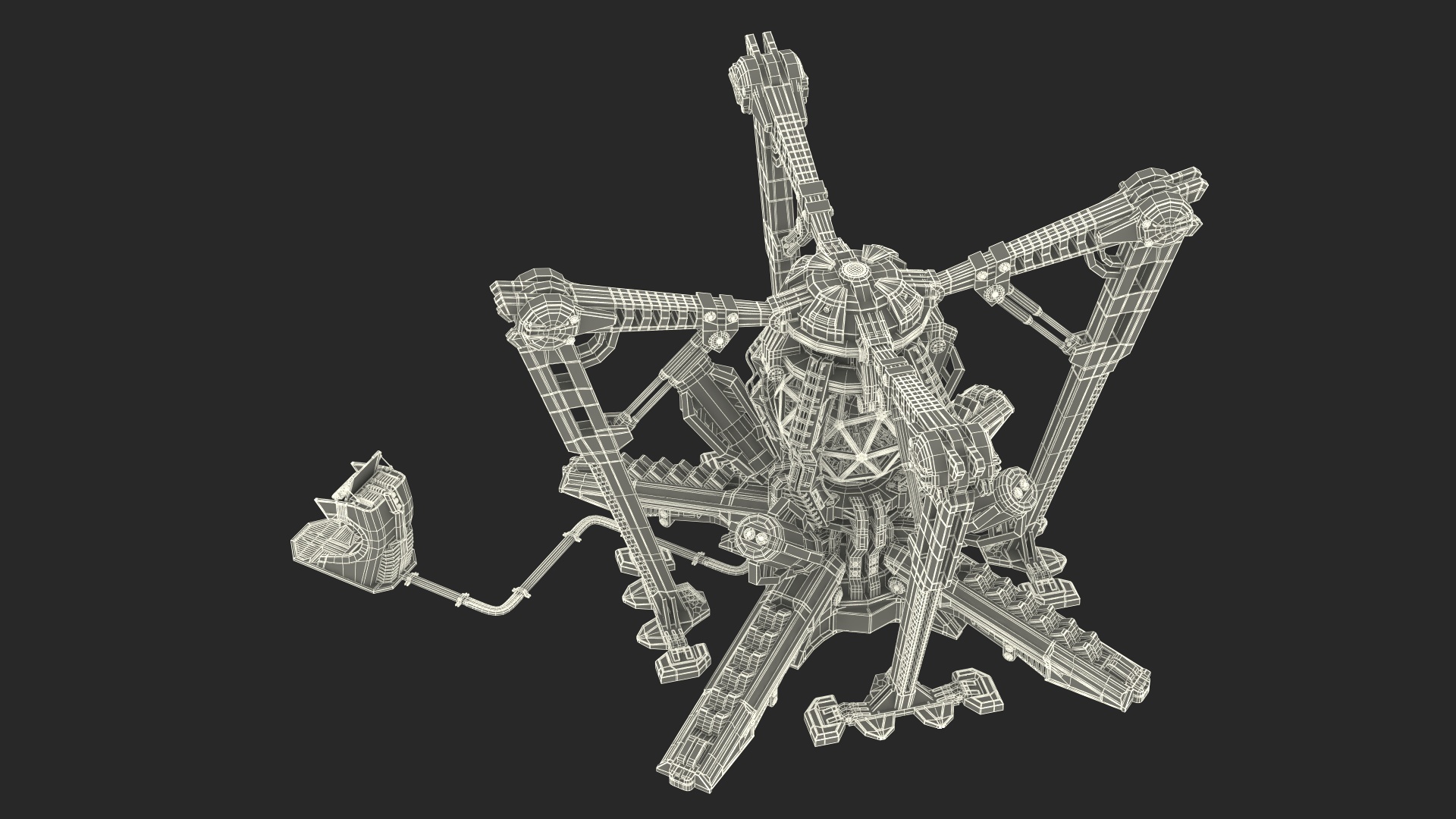Sci-fi Nuclear Reactor of a Spaceship 3D